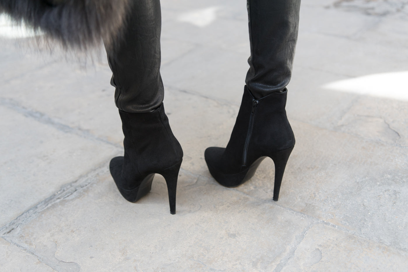 Outfit Botas Outfit Con Botines Negro De Tacon Grueso Botines
