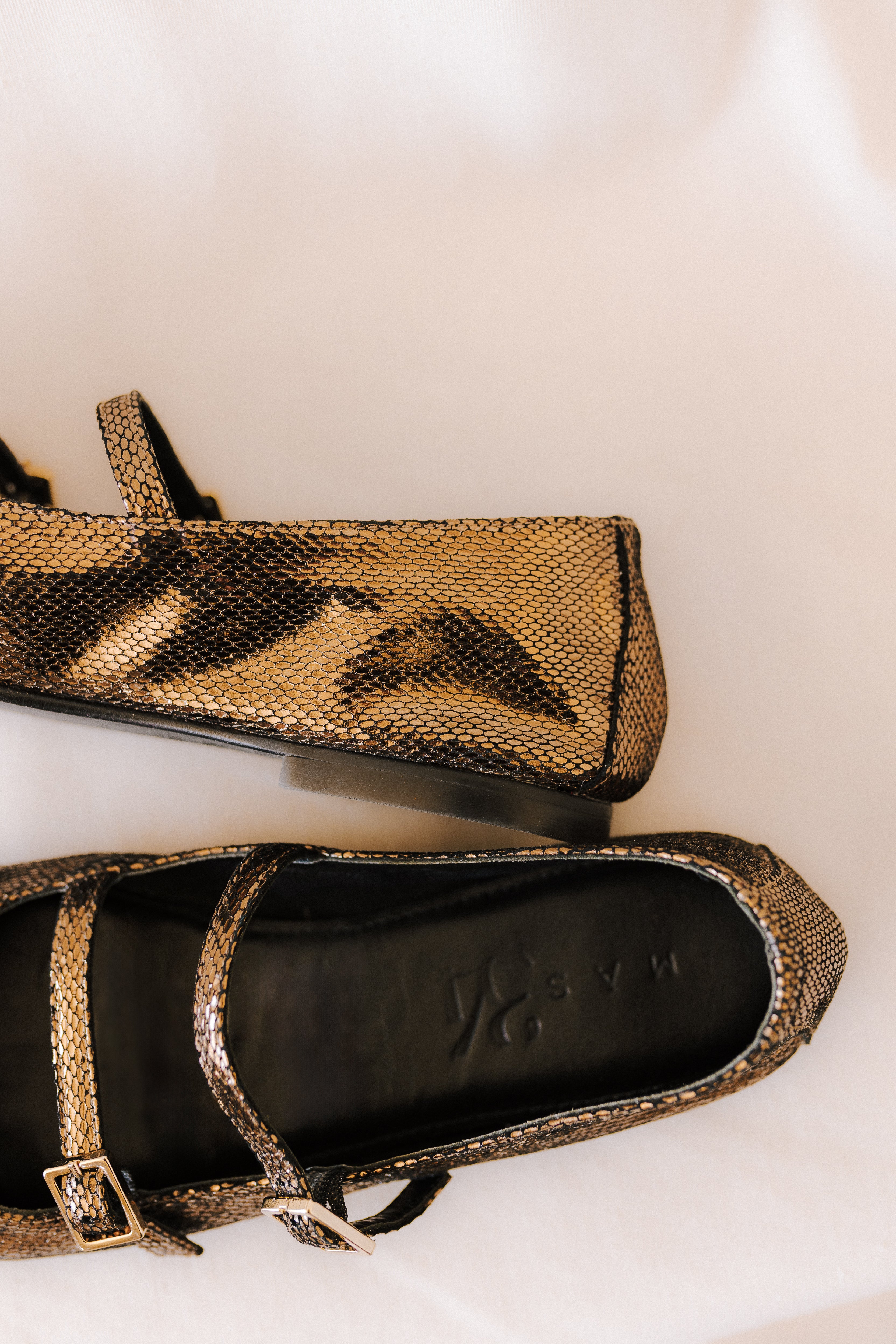 BALLERINA GEM LEATHER LAMINATED COPPER