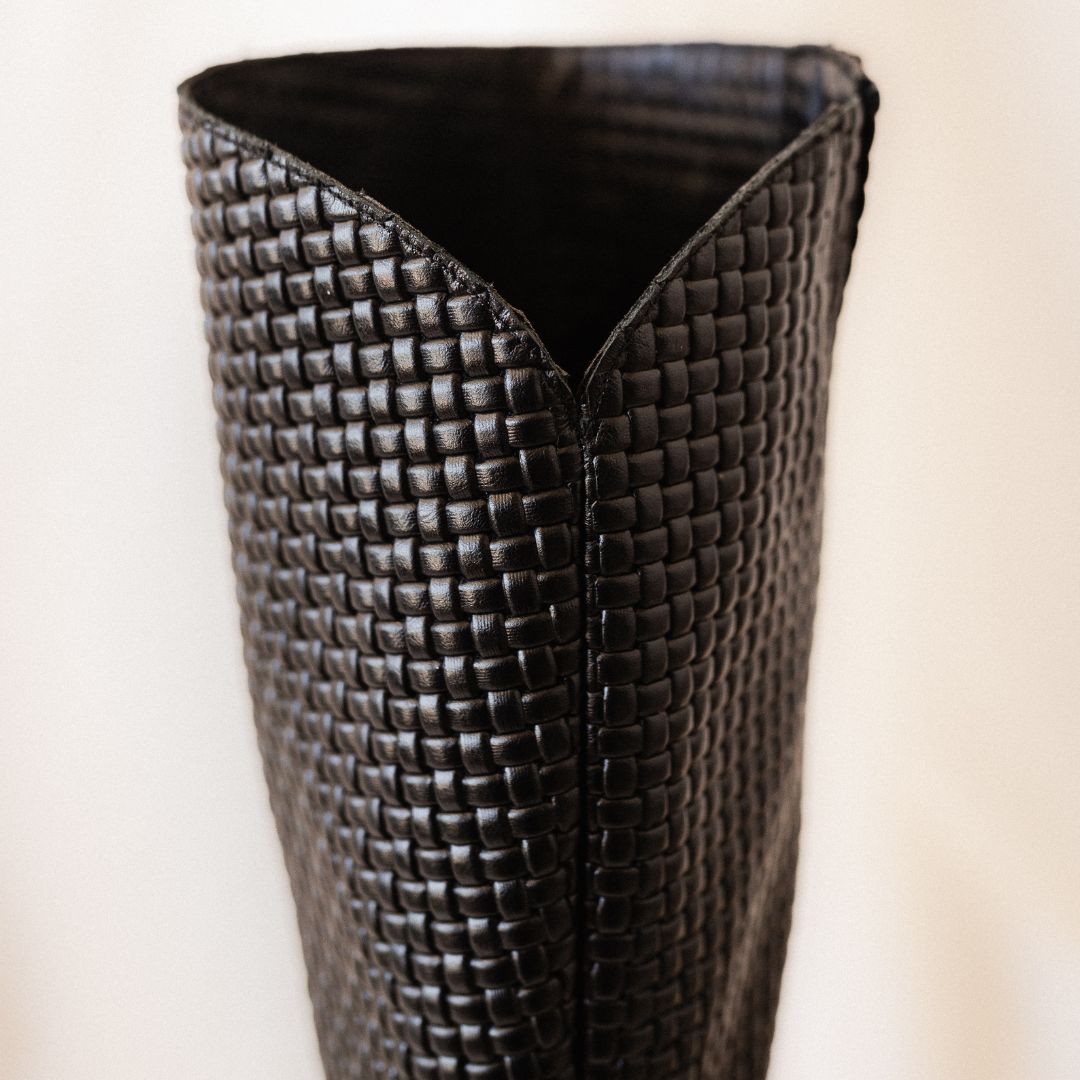 ANDREA BLACK LEATHER BOOT 3CM HEEL