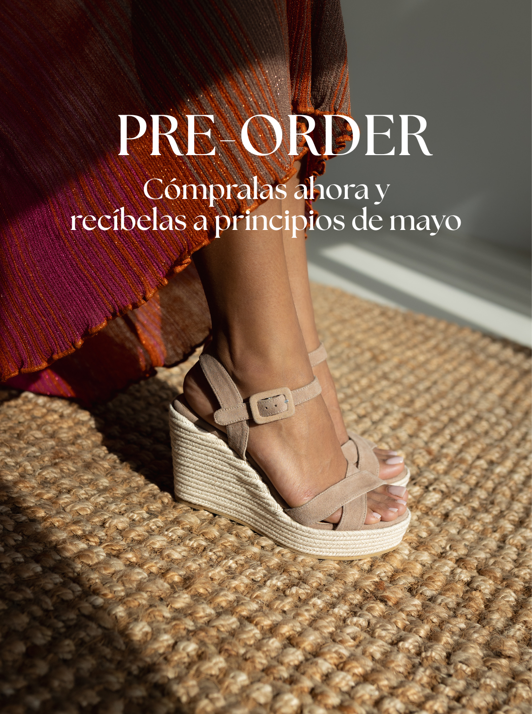 CHLOE NATURAL SUEDE WEDGE 8.5 CM