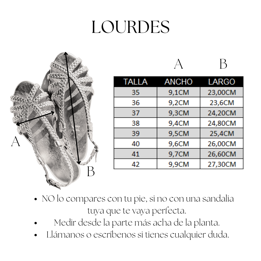 SANDALIA PLANA LOURDES PIEL LAMINADO ORO