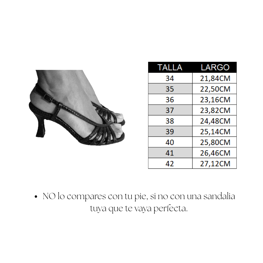 SANDALIA TRIANA PIEL EFECTO PITÓN ORO TACÓN 6CM