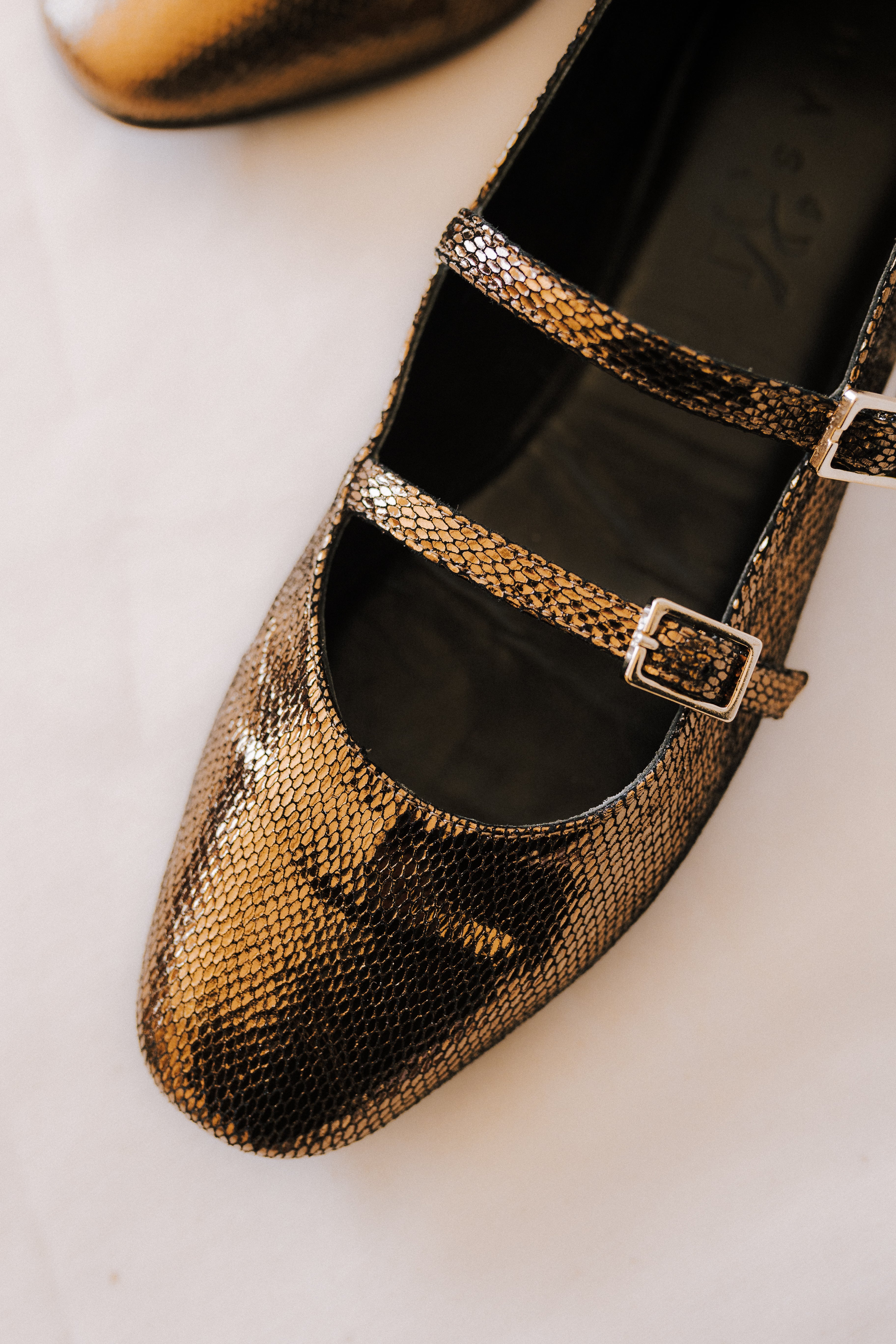 BALLERINA GEM LEATHER LAMINATED COPPER