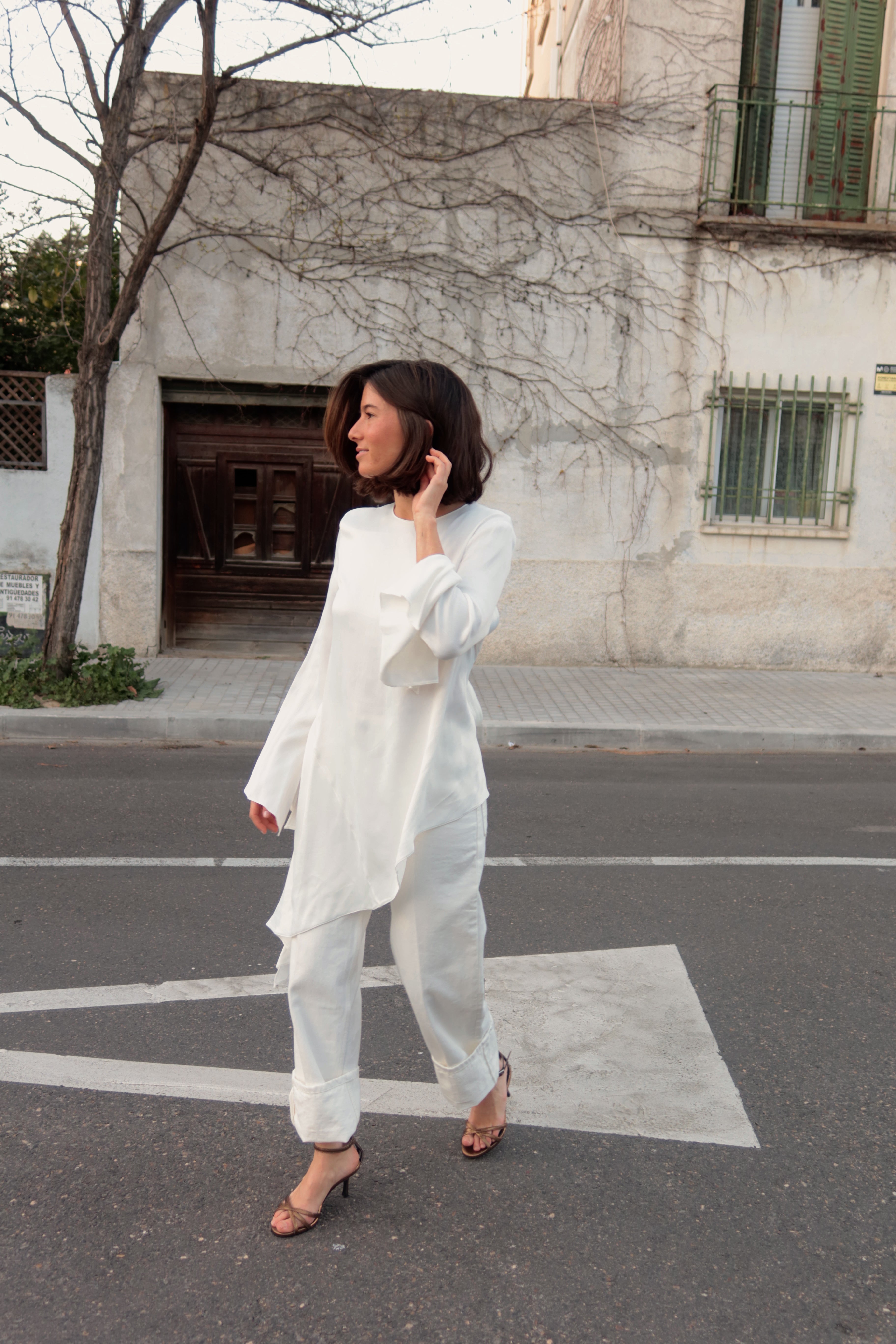 SANDALIA ANDY PIEL LAMINADO BRONCE TACÓN 6CM