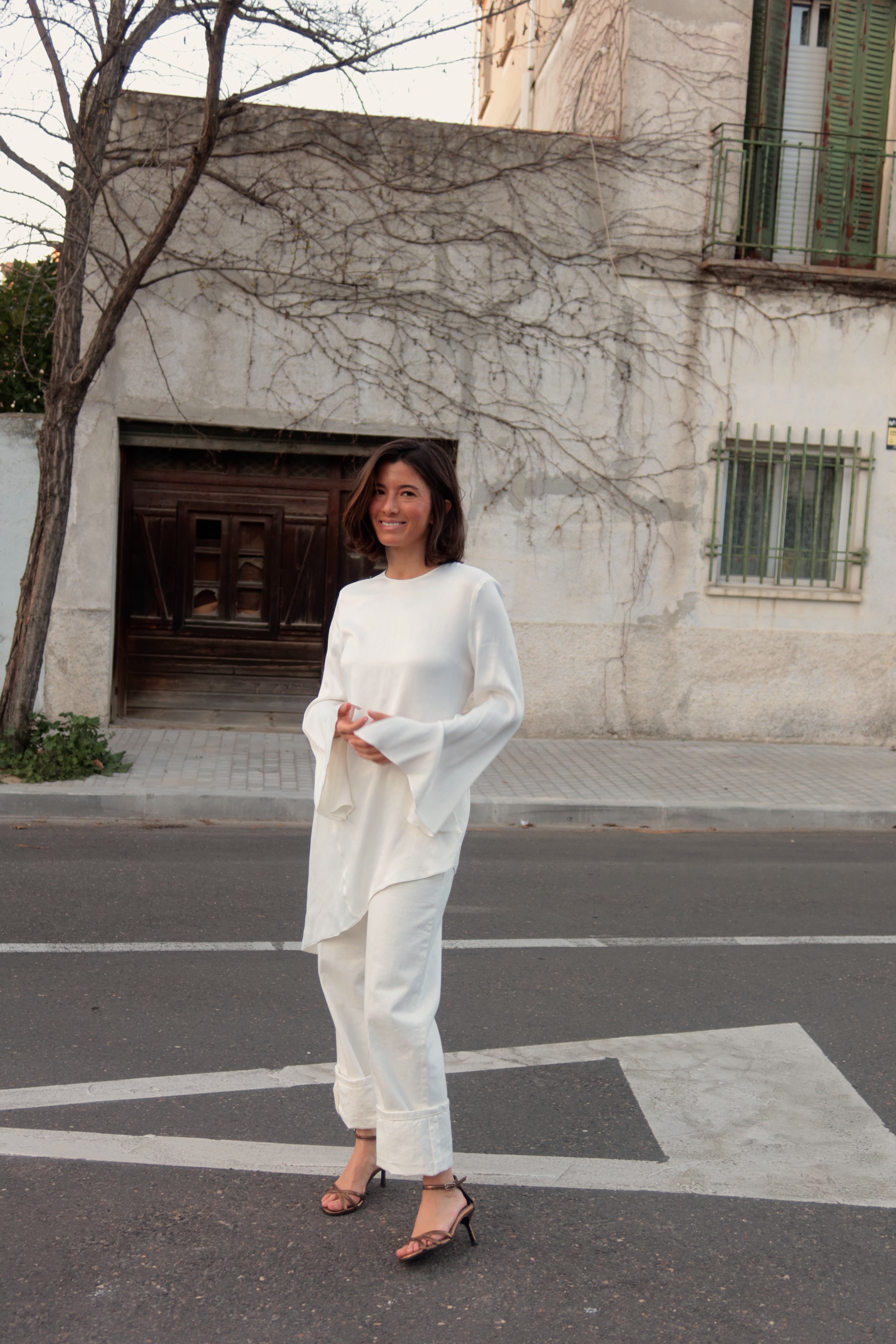 SANDALIA ANDY PIEL LAMINADO BRONCE TACÓN 6CM