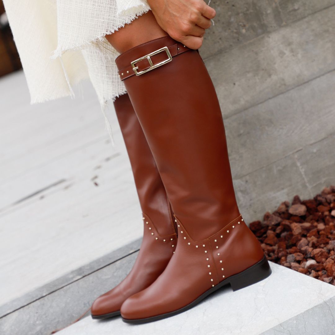ALIX BROWN LEATHER BOOT 3CM HEEL