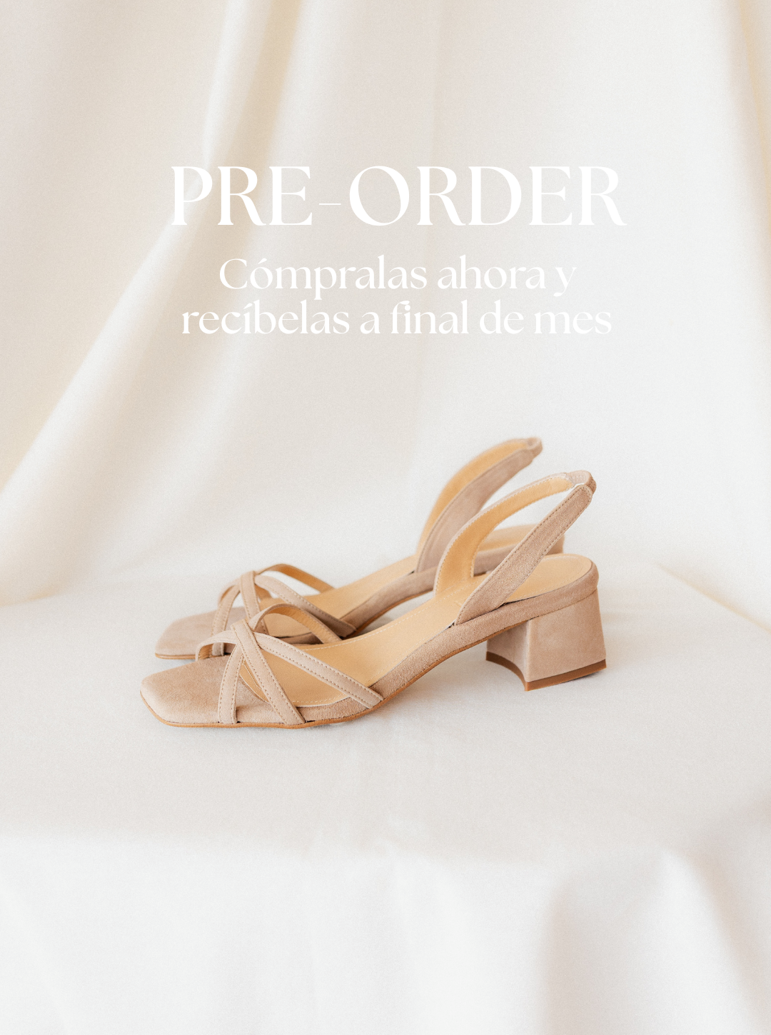 SANDALIA ALLEGRA ANTE NATURAL TACÓN 4CM