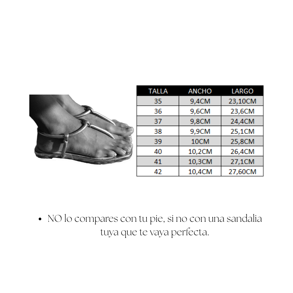 SANDALIA PLANA MARTA PIEL LAMINADO PLATA