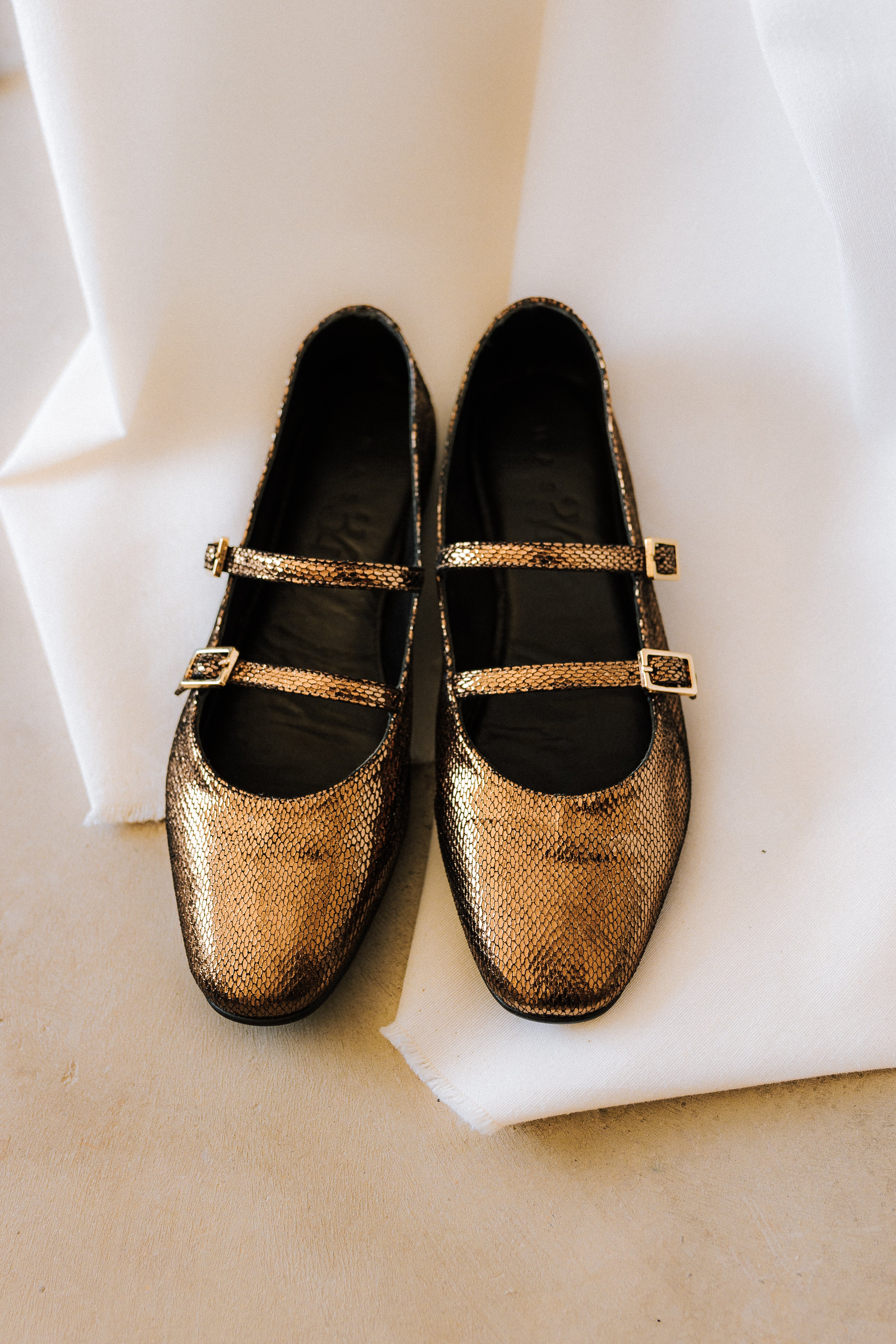 BALLERINA GEM LEATHER LAMINATED COPPER