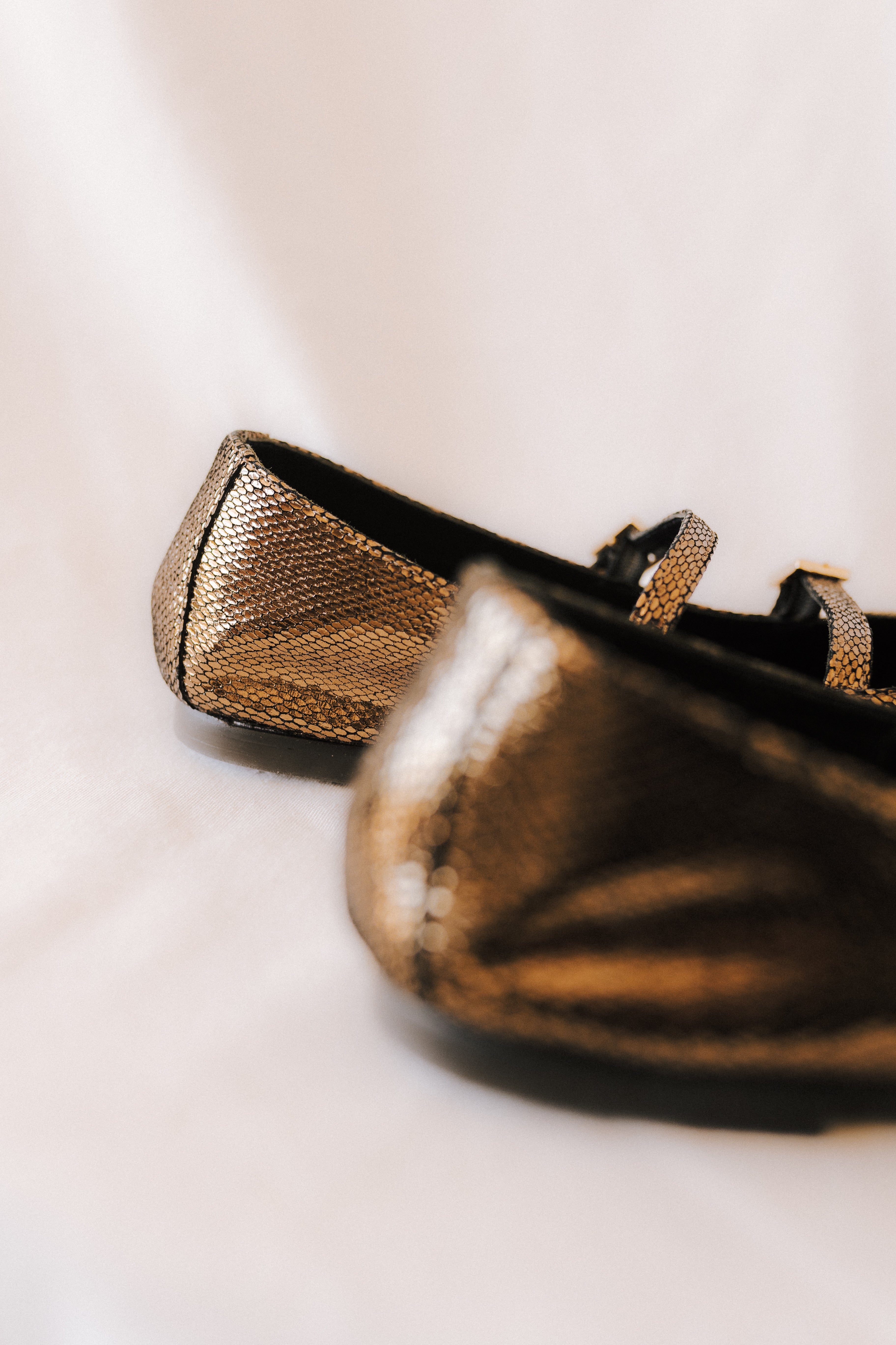 BALLERINA GEM LEATHER LAMINATED COPPER