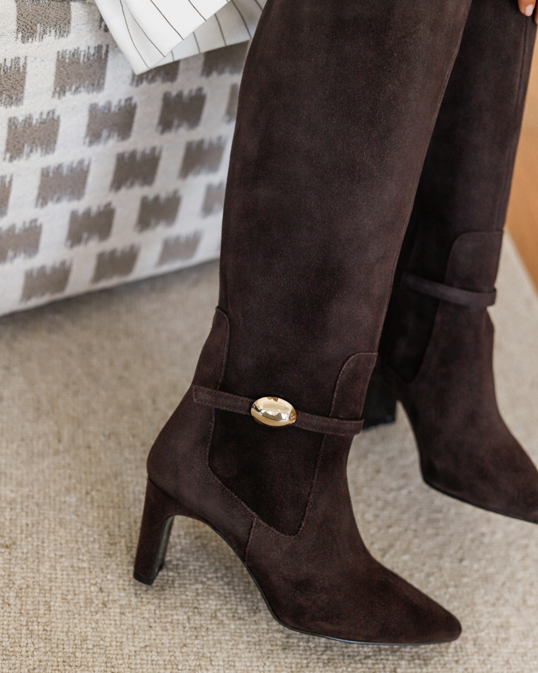 BOTA GIORGIA ANTE MARRÓN CHOCOLATE TACÓN 7CM