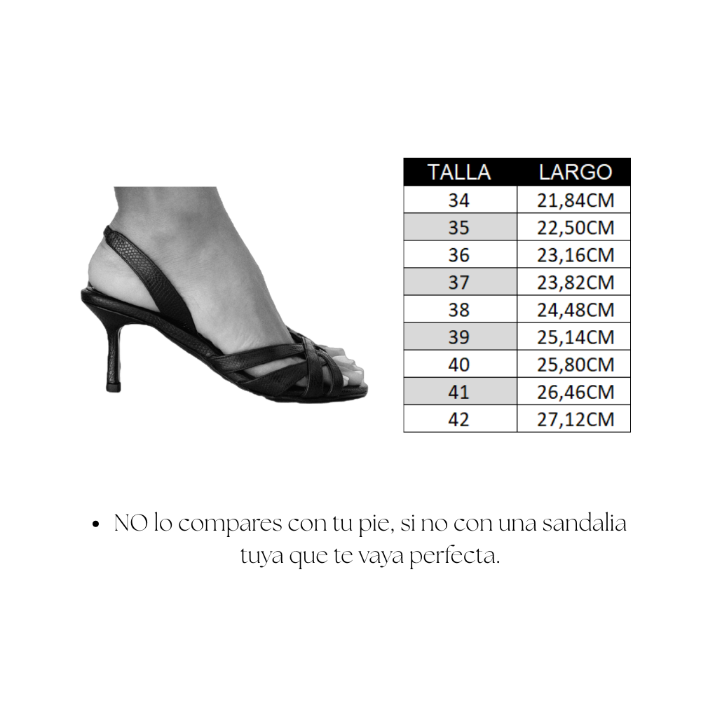 SANDALIA SIRA PIEL GRABADA ORO TACÓN 6CM