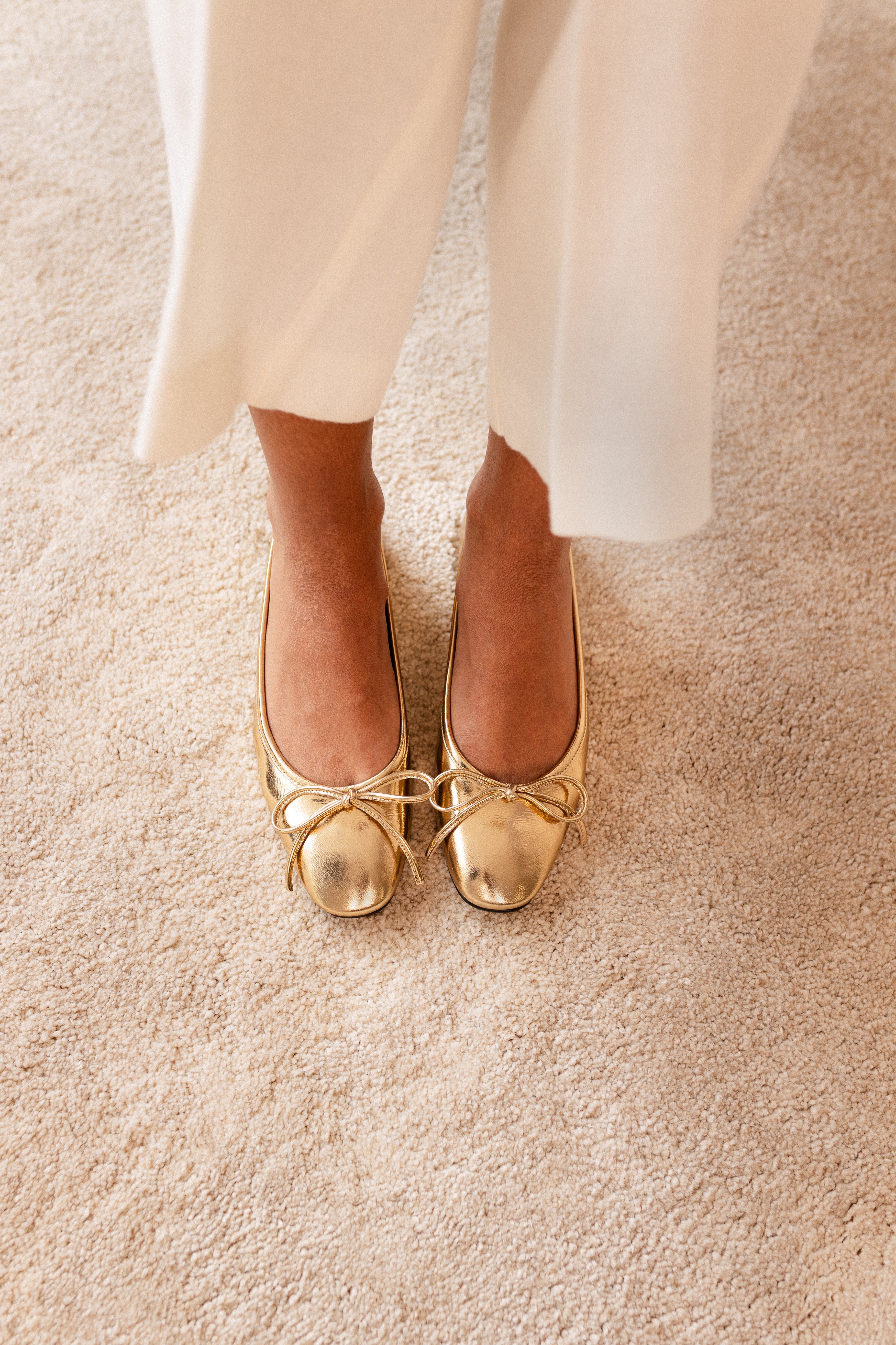 BAILARINA MONTSE LAZO PIEL LAMINADO ORO