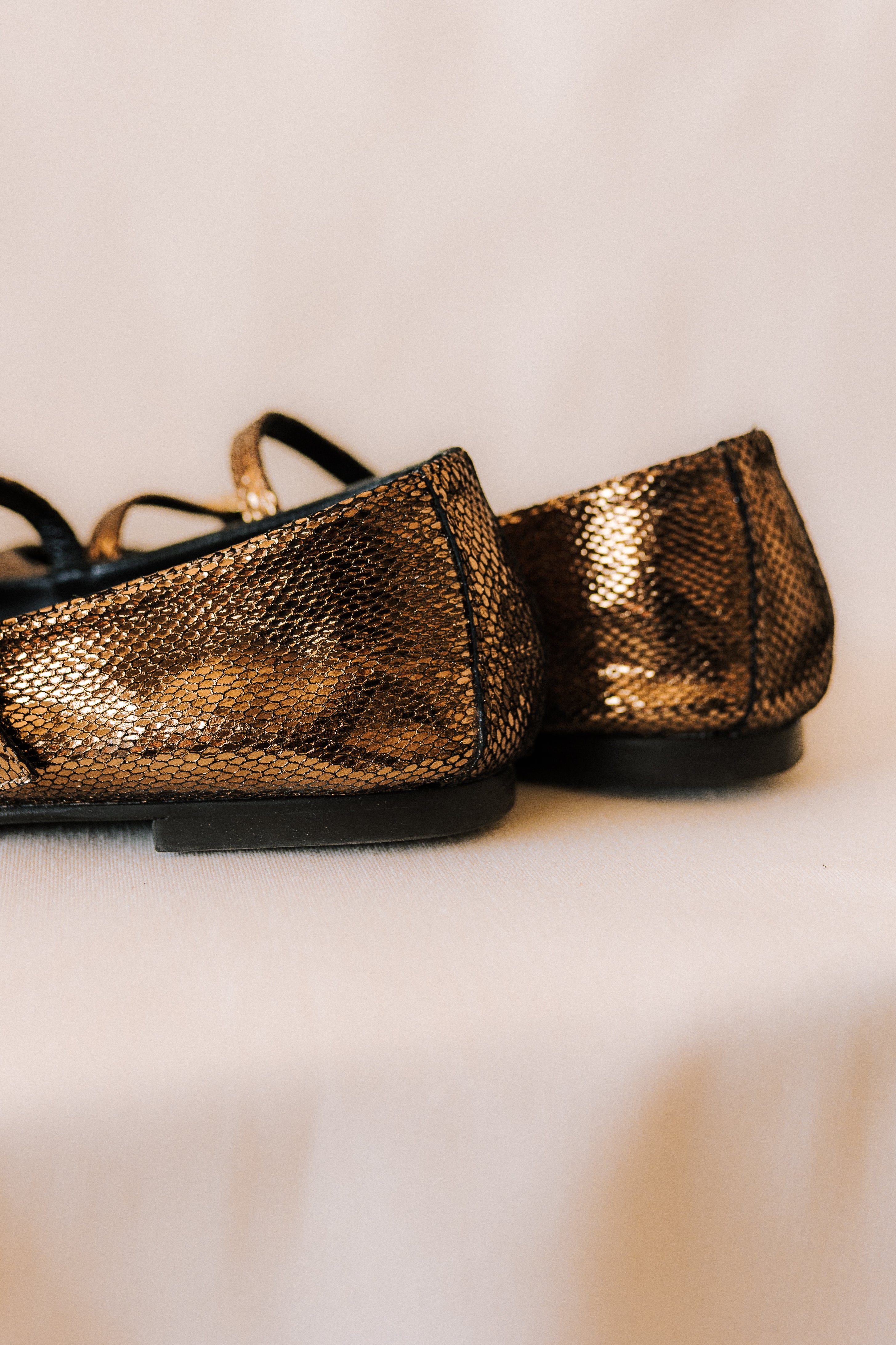 BALLERINA GEM LEATHER LAMINATED COPPER