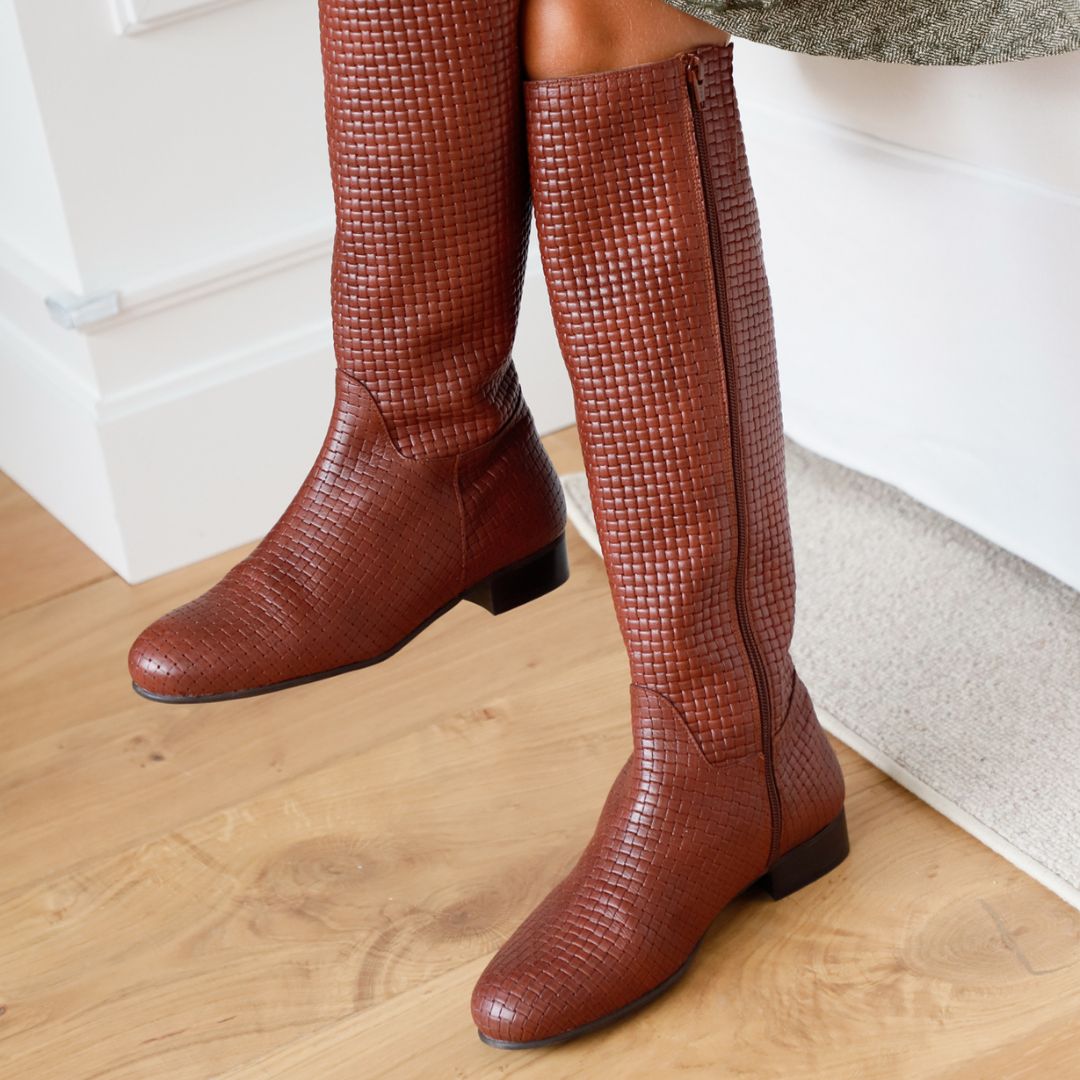 BOTA ANDREA PIEL MARRÓN TACÓN 3CM