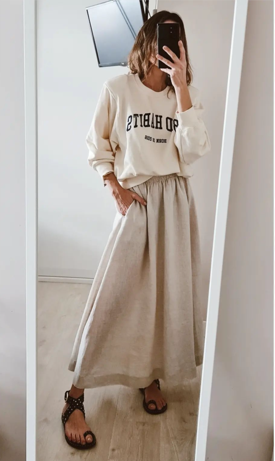 SANDALIA PLANA PABLO PIEL NEGRA