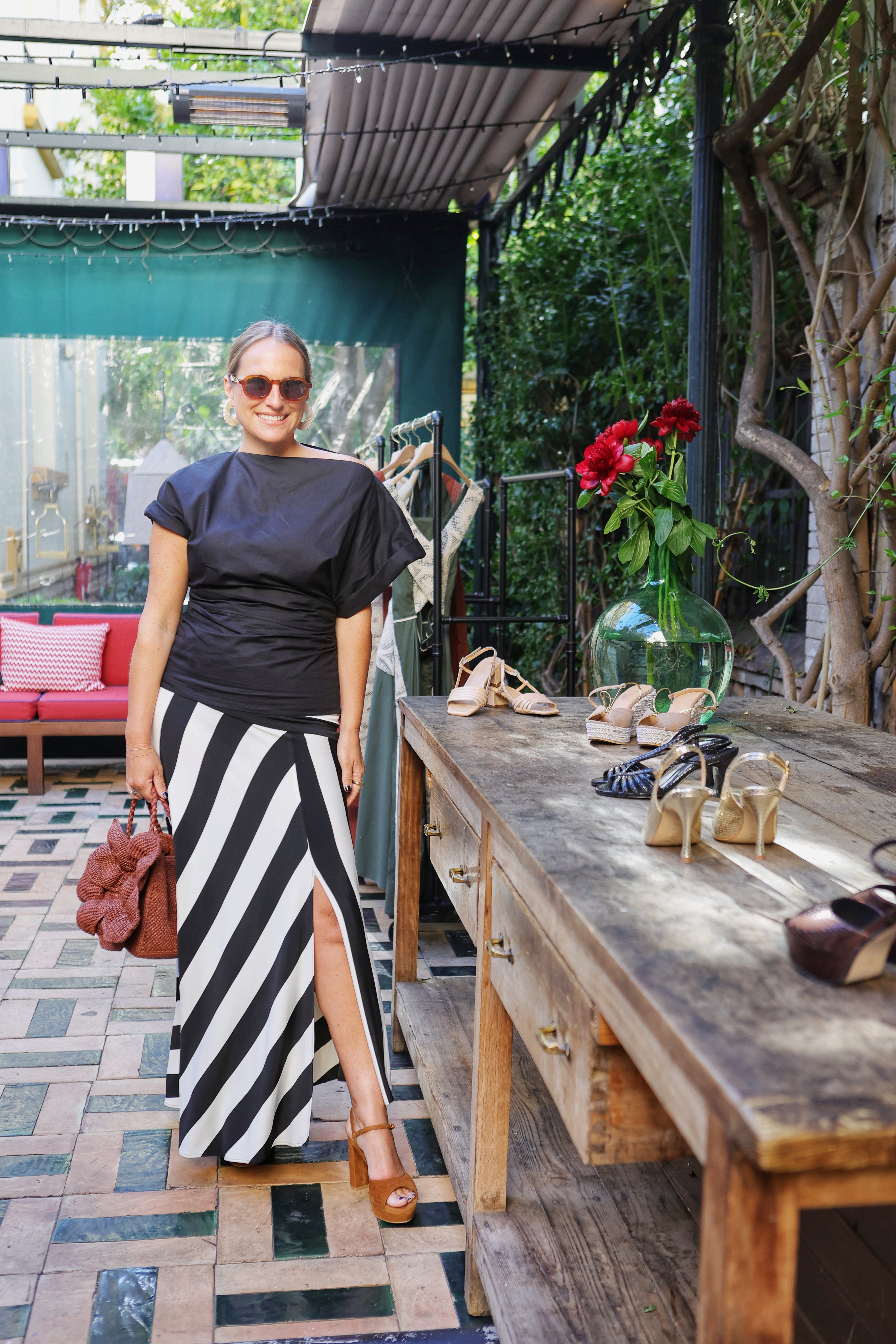 SANDALIA MAISA TACÓN 10CM PLATAFORMA ANTE COÑAC