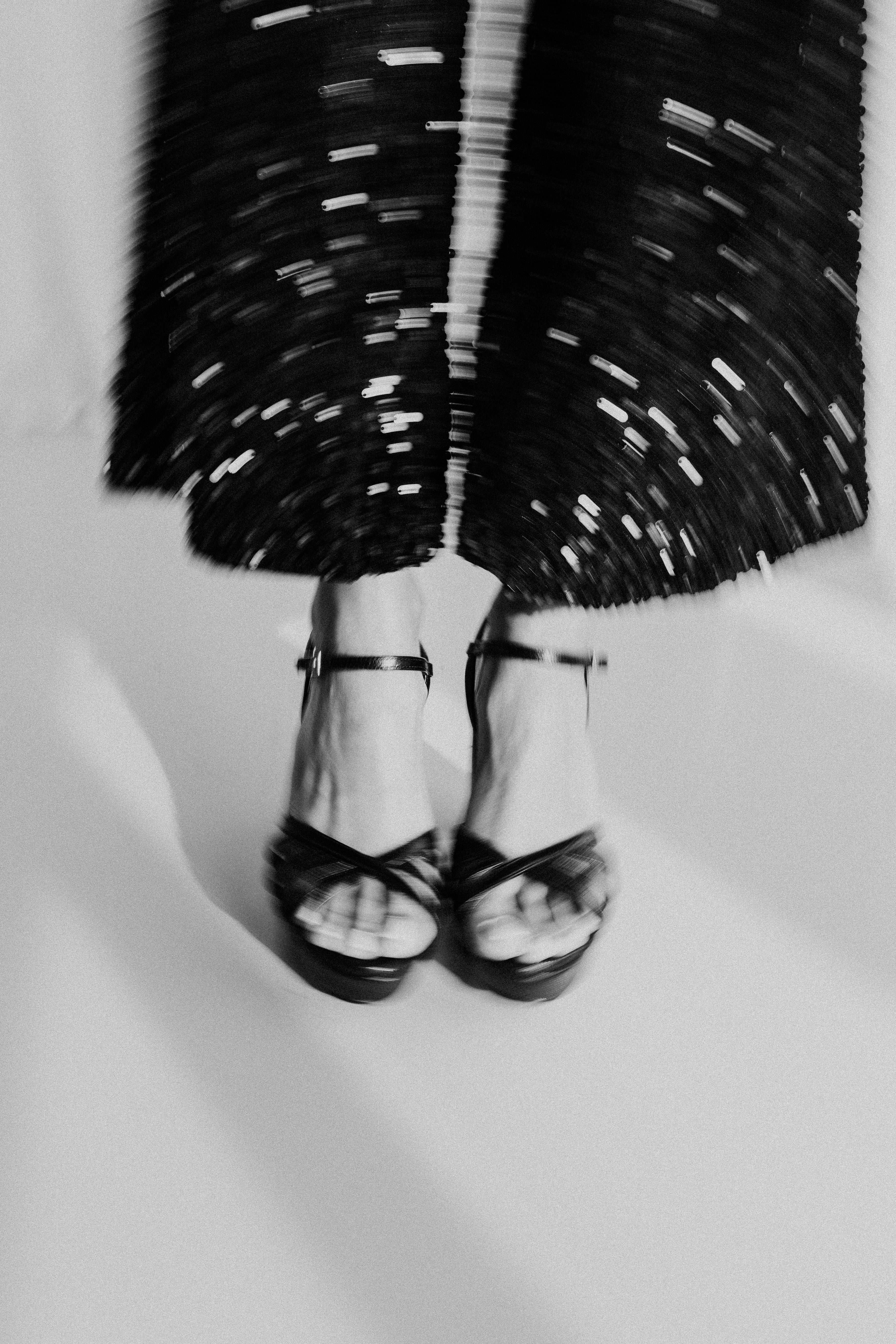 ELENA SANDAL BLACK LEATHER 10CM HEEL