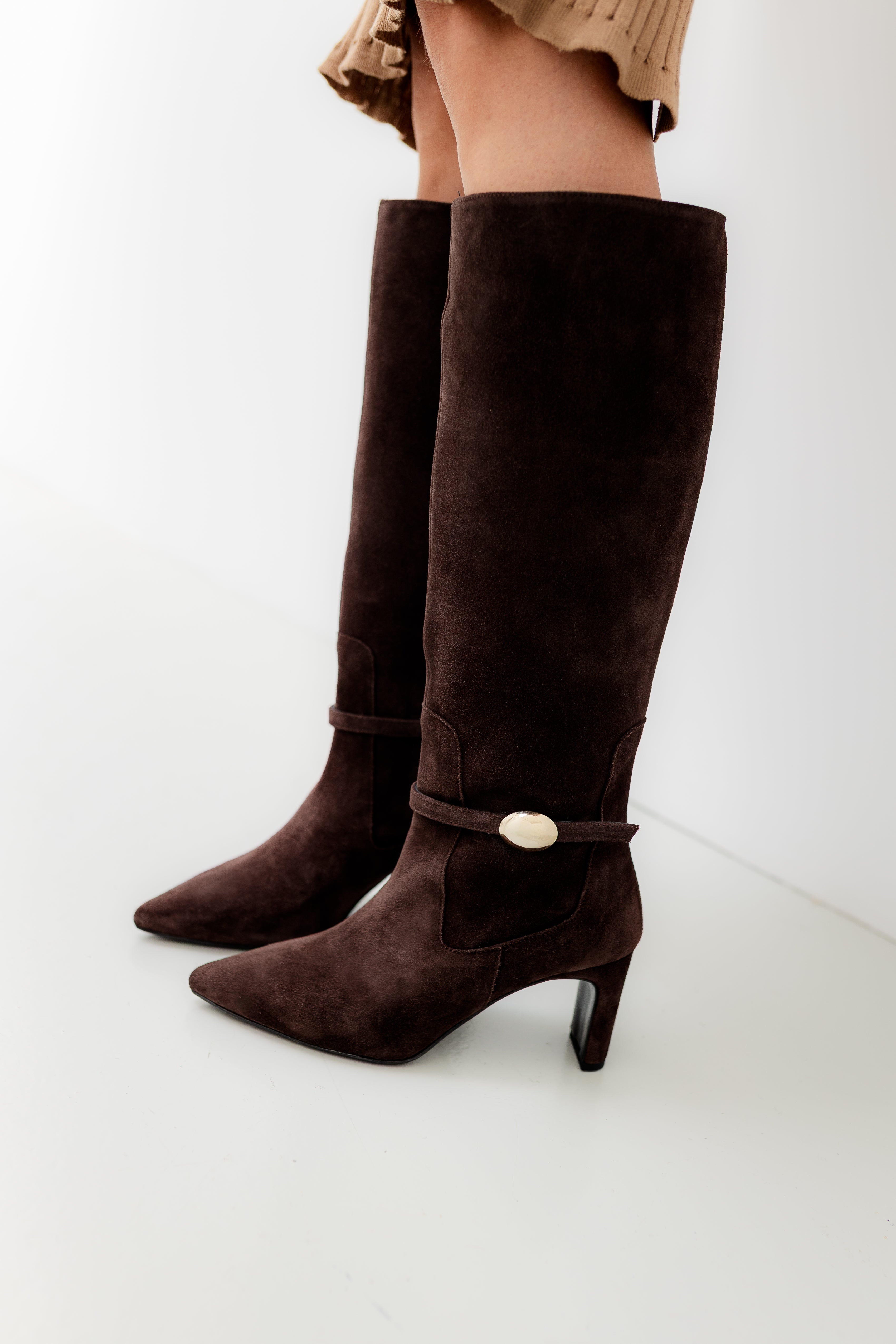 BOTA GIORGIA ANTE MARRÓN CHOCOLATE TACÓN 7CM