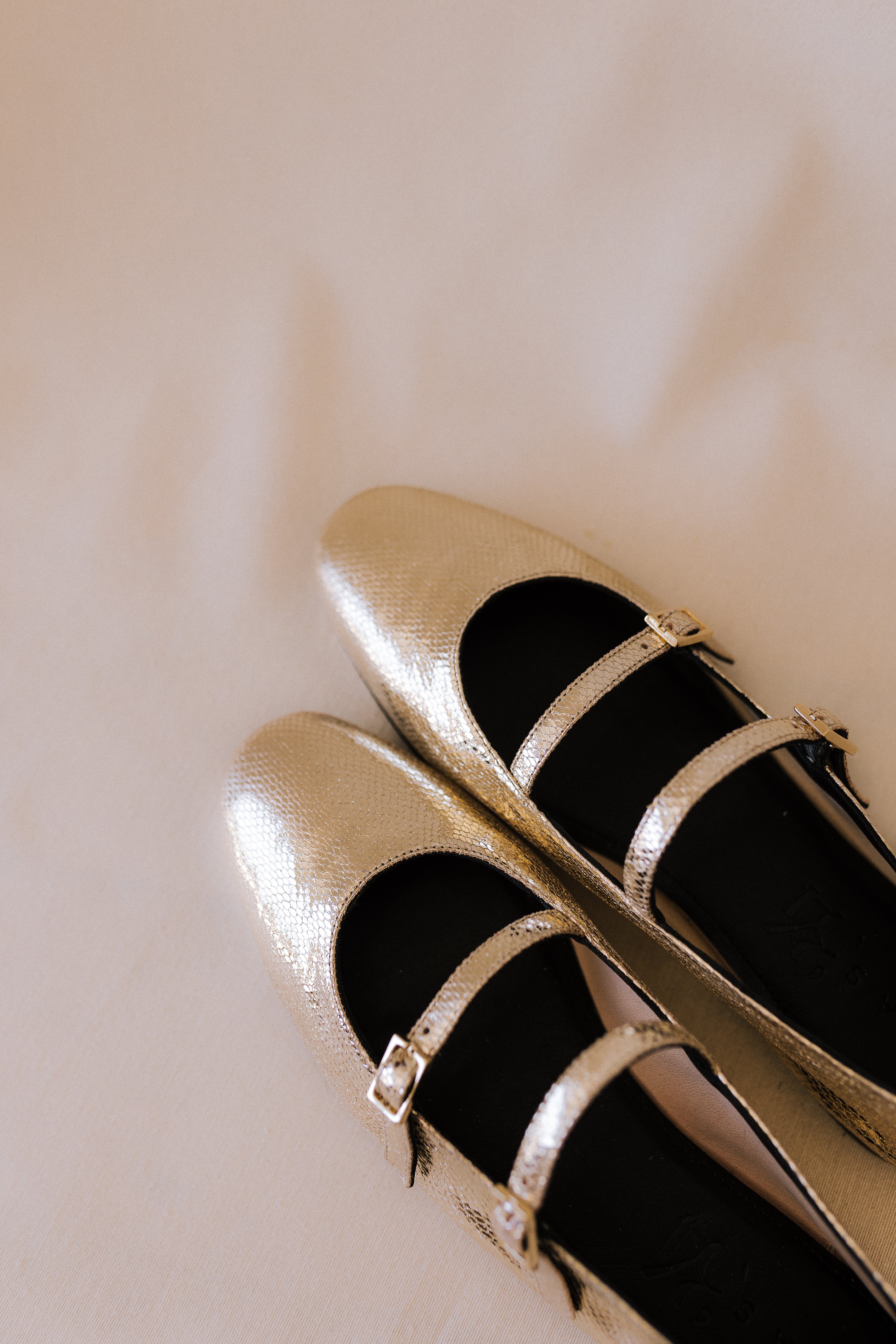 BALLERINA GEMA PLATINUM LAMINATED LEATHER