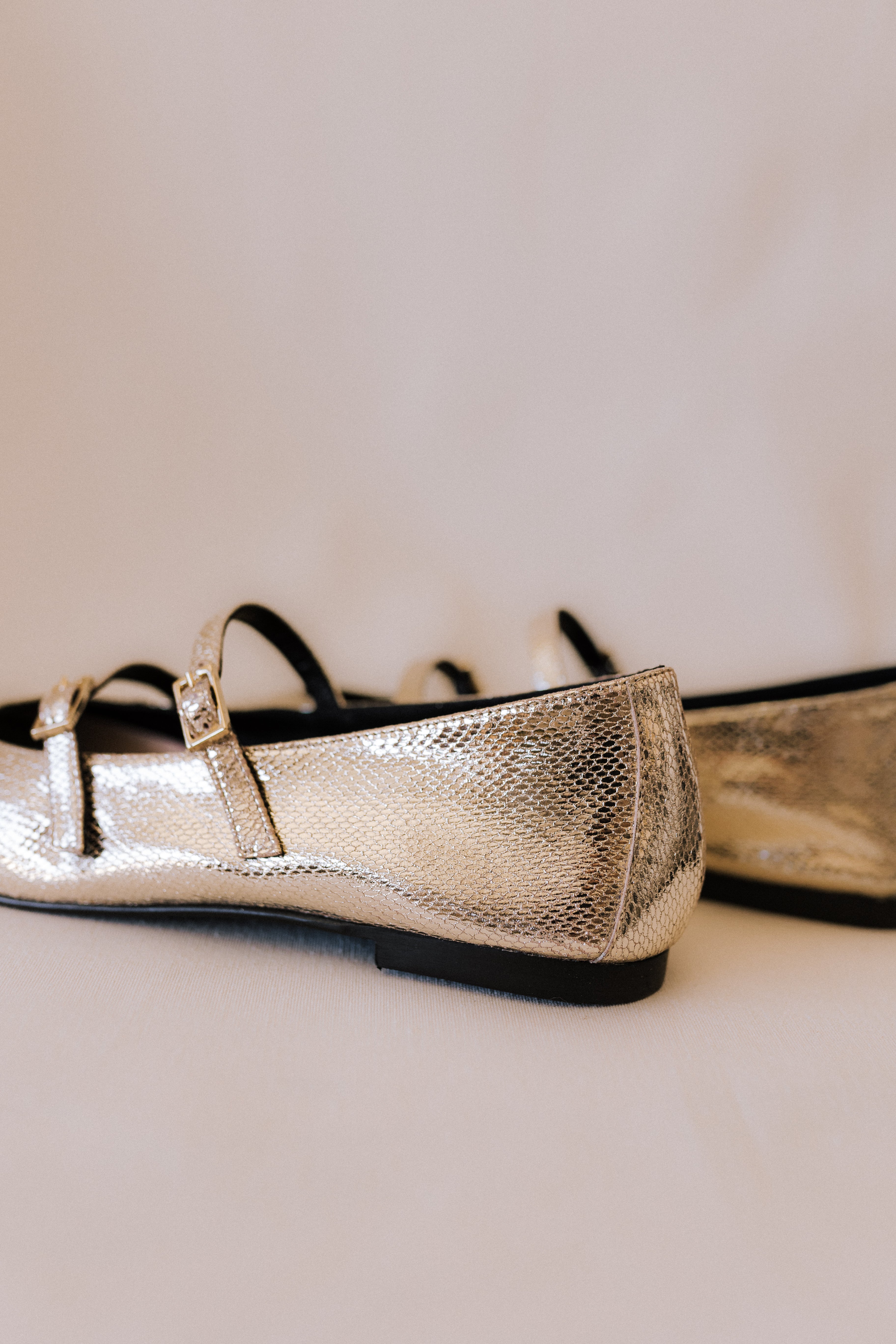 BALLERINA GEMA PLATINUM LAMINATED LEATHER