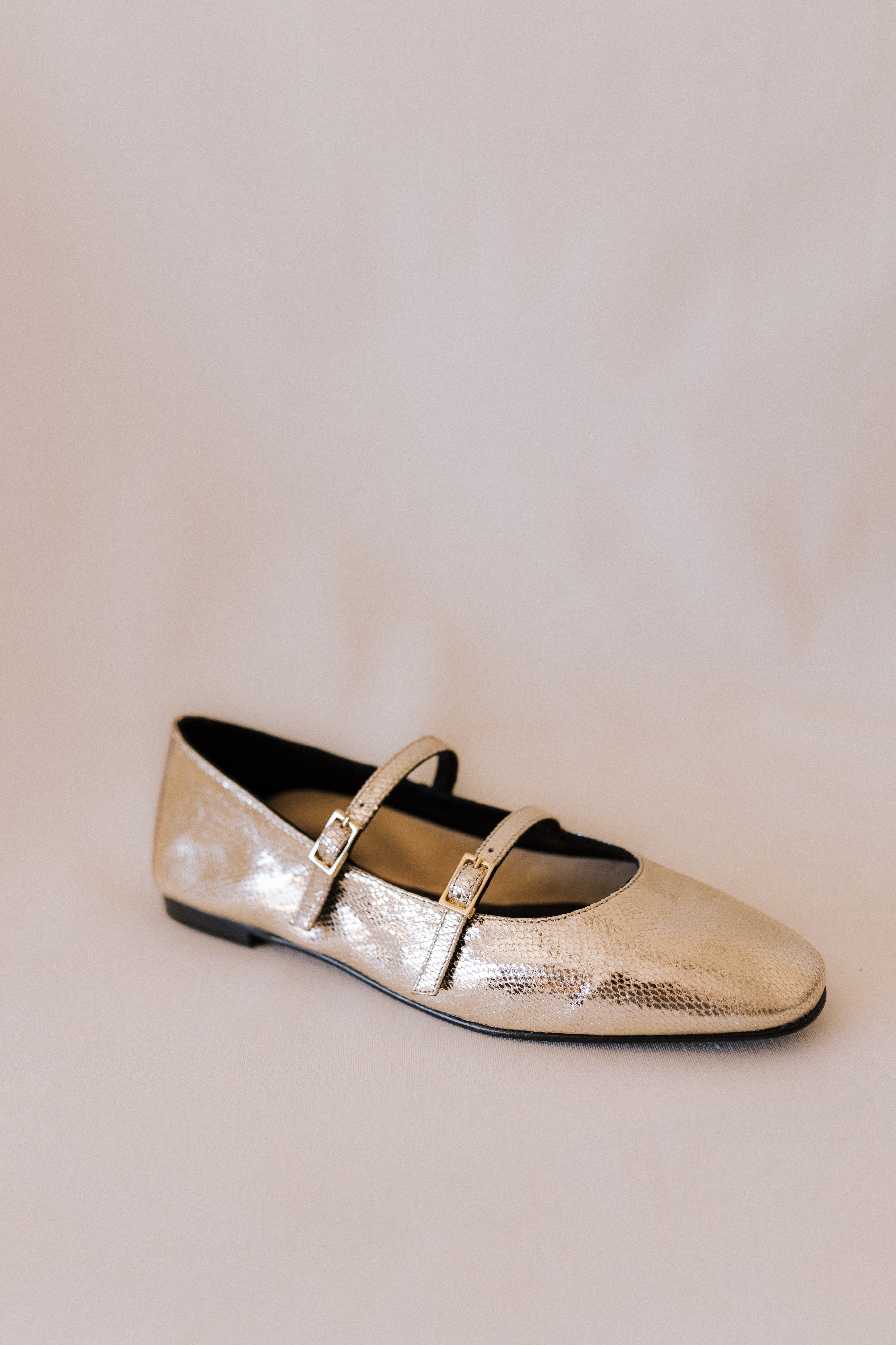 BALLERINA GEMA PLATINUM LAMINATED LEATHER