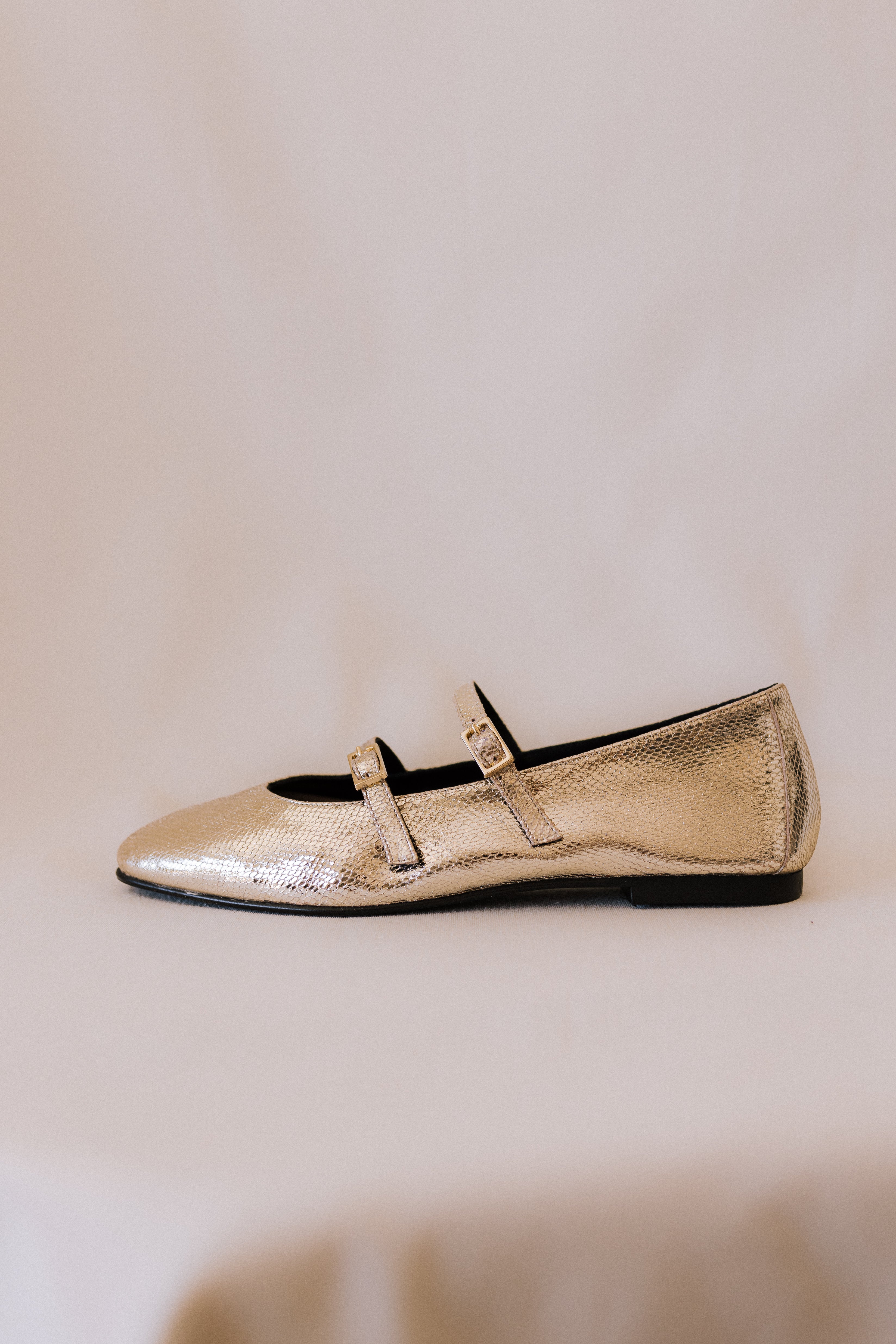 BALLERINA GEMA PLATINUM LAMINATED LEATHER