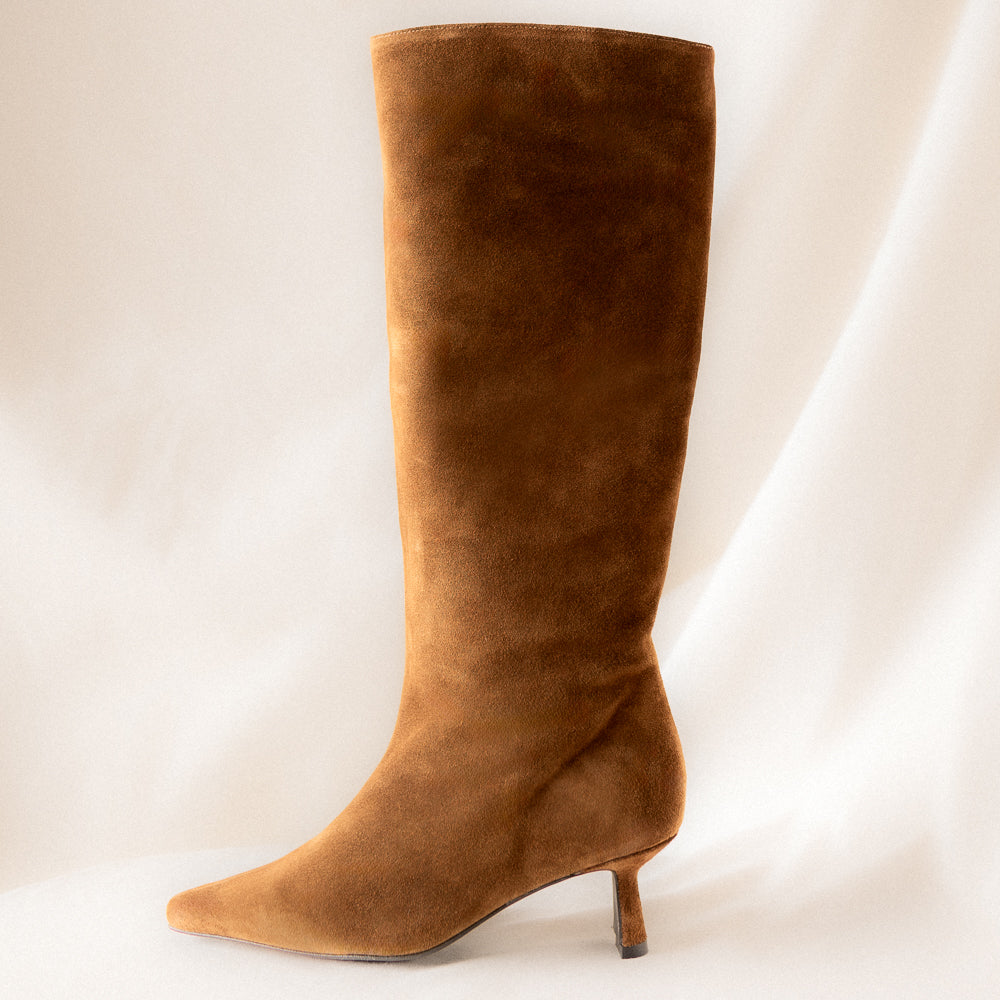 Bota en marrón ante para mujer