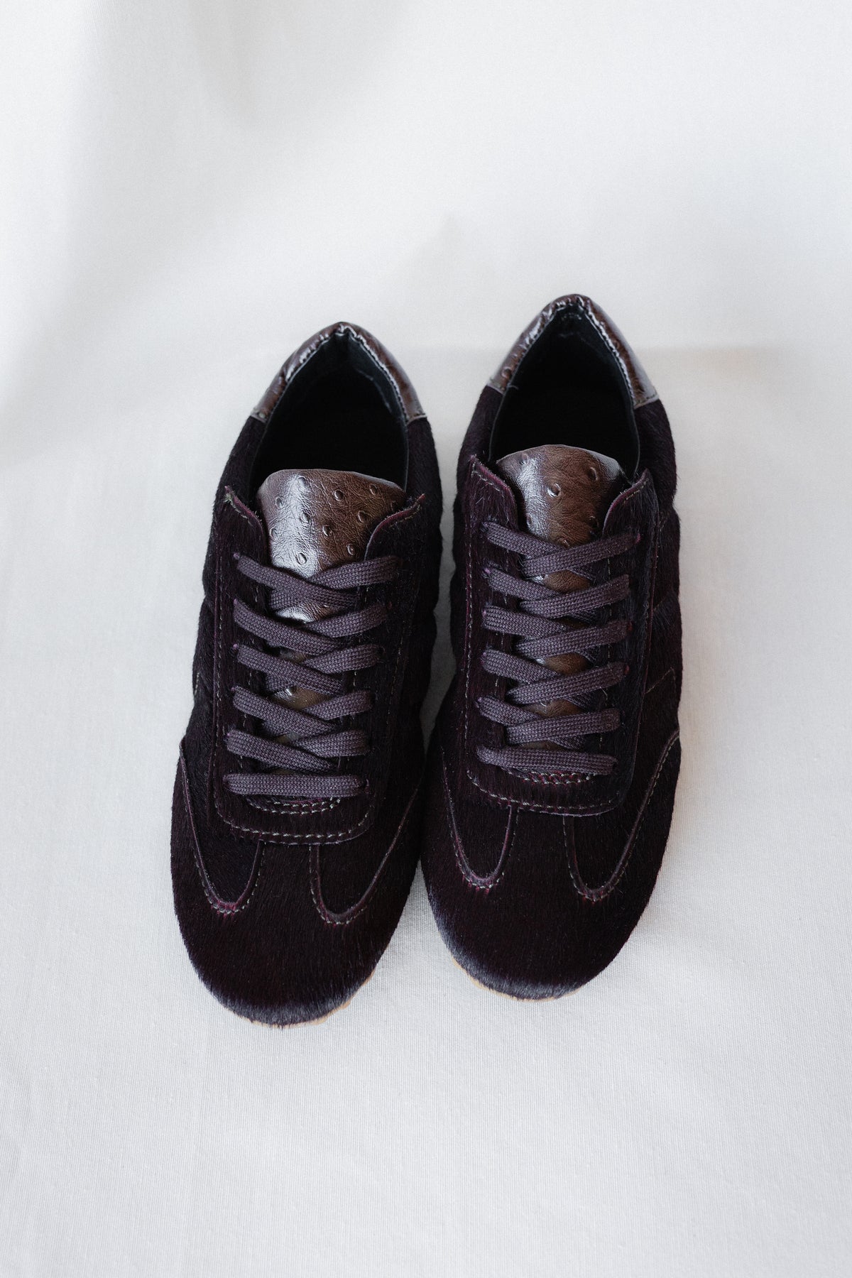 Sneaker Alberto Piel Efecto Pelo Marrón Chocolate