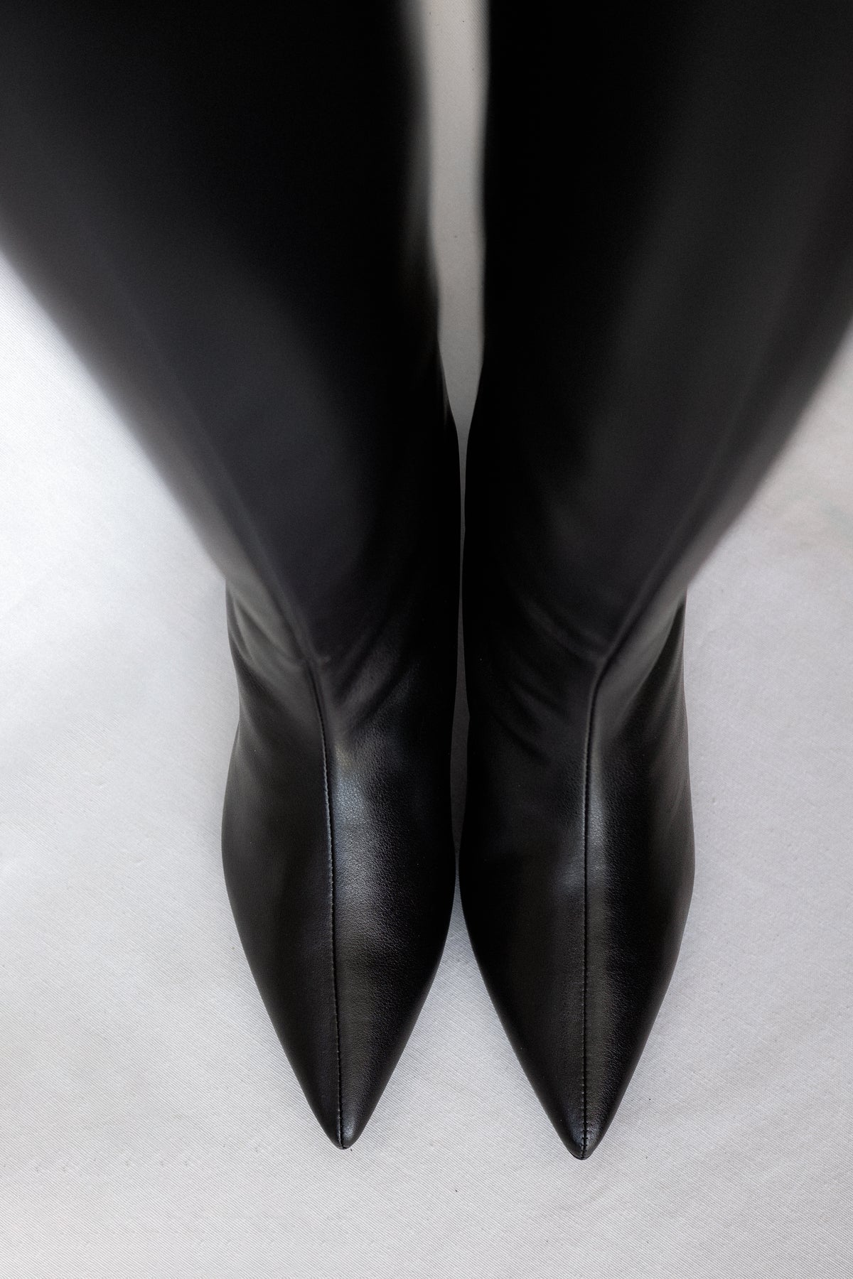 BOTA GIORGIA PELE PRETA SALTO 7CM