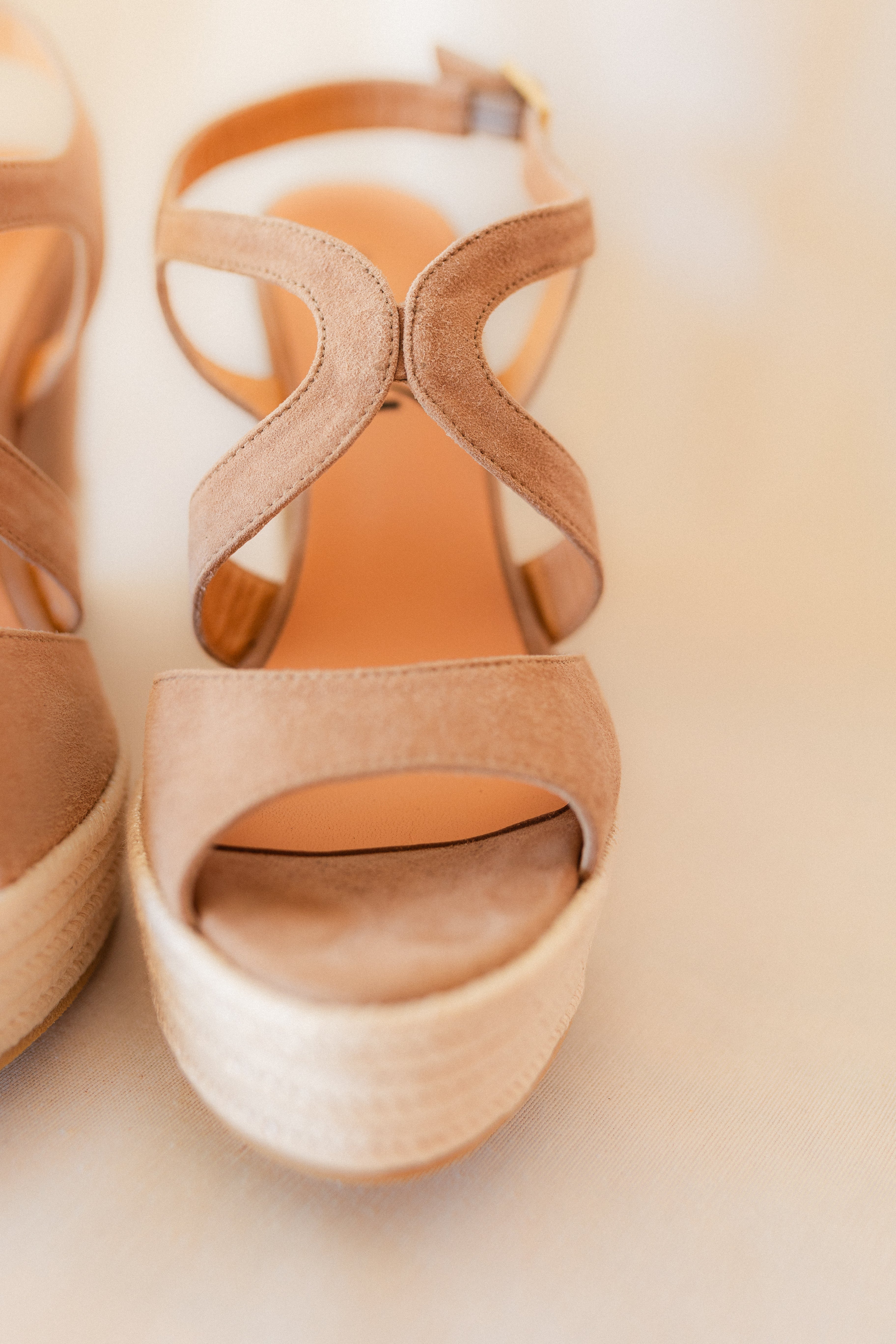 FLAVIA NATURAL SUEDE WEDGE 11 CM