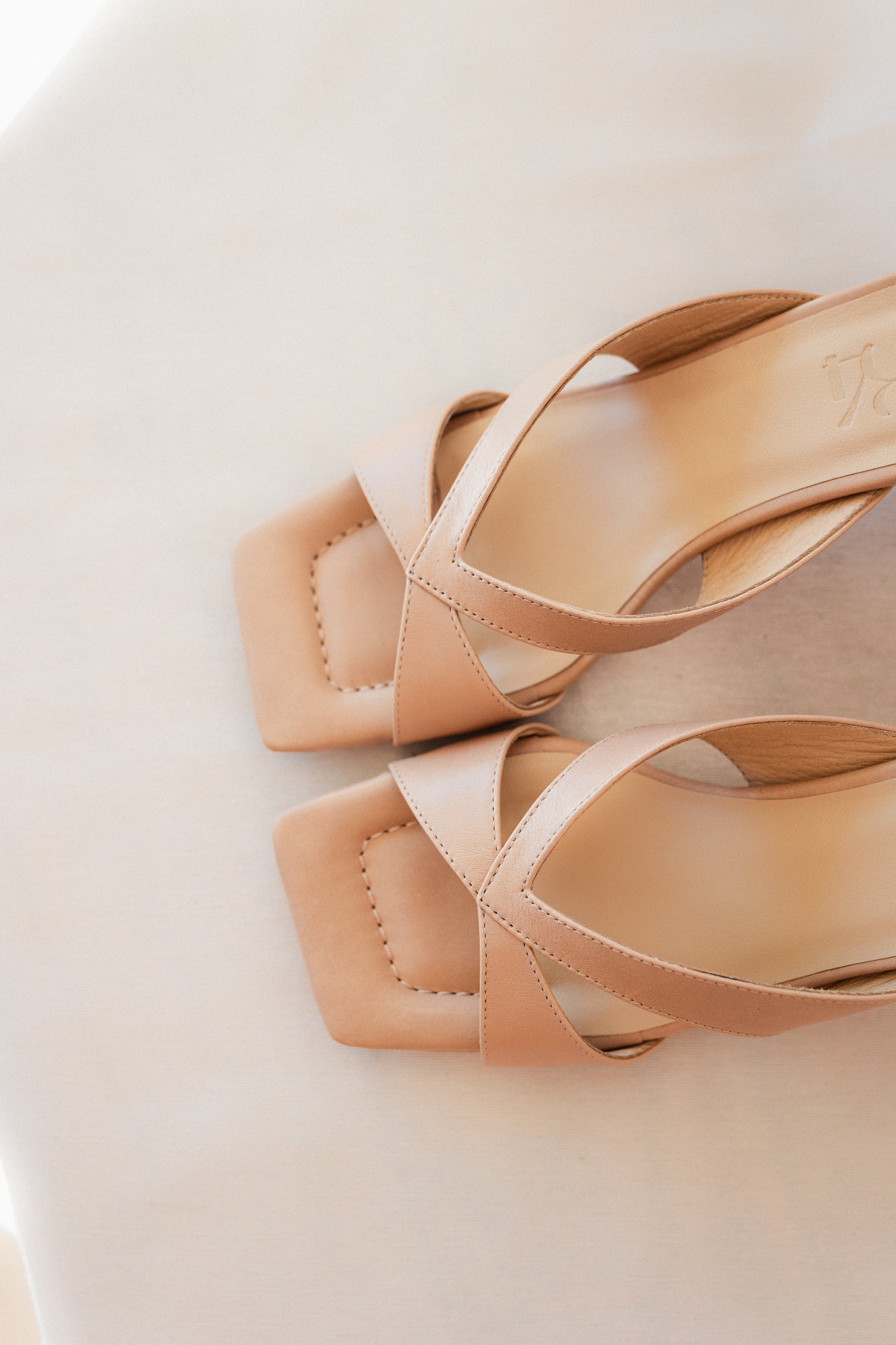 ADELA NUDE LEATHER SANDAL 5CM