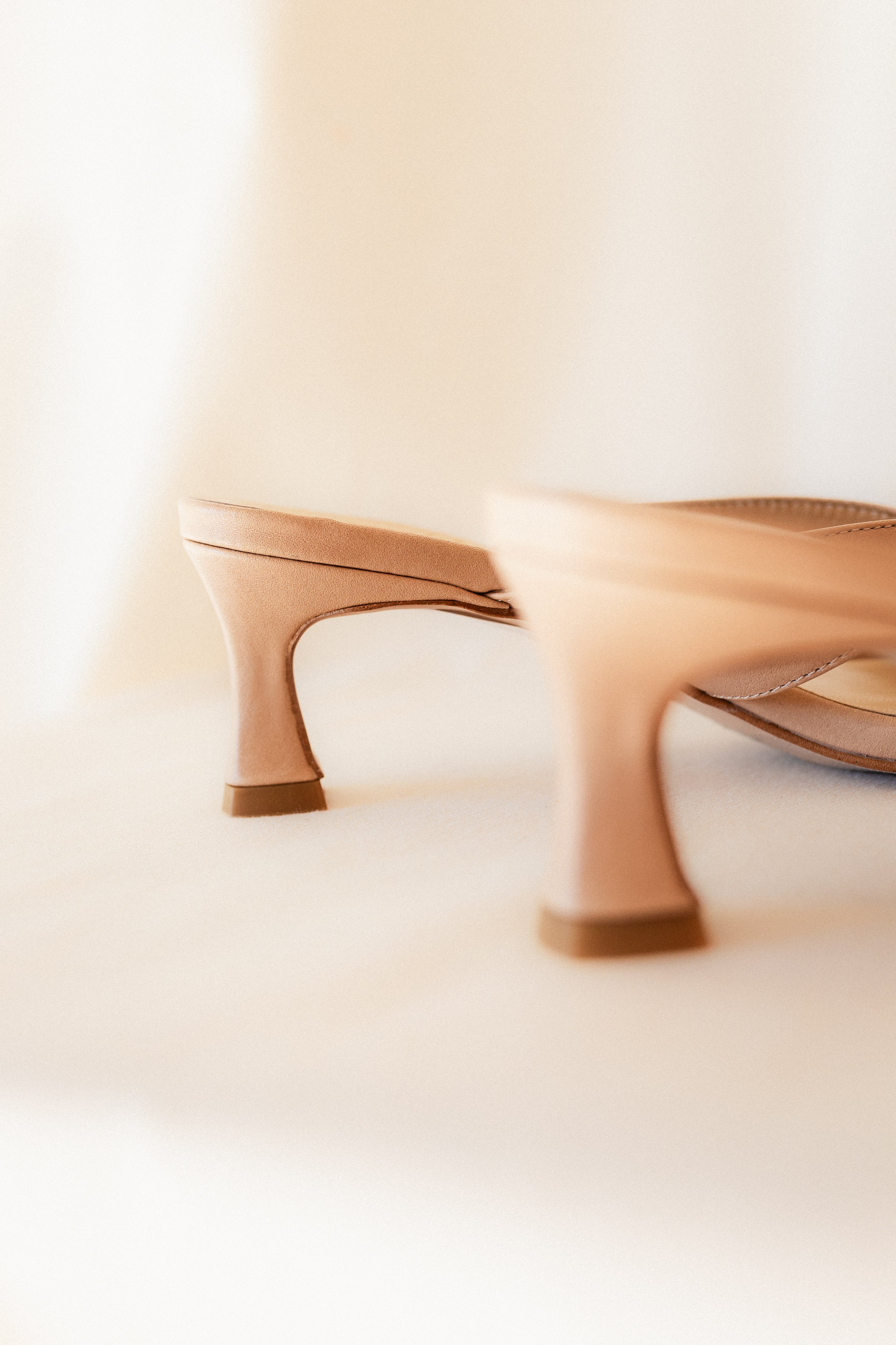ADELA NUDE LEATHER SANDAL 5CM