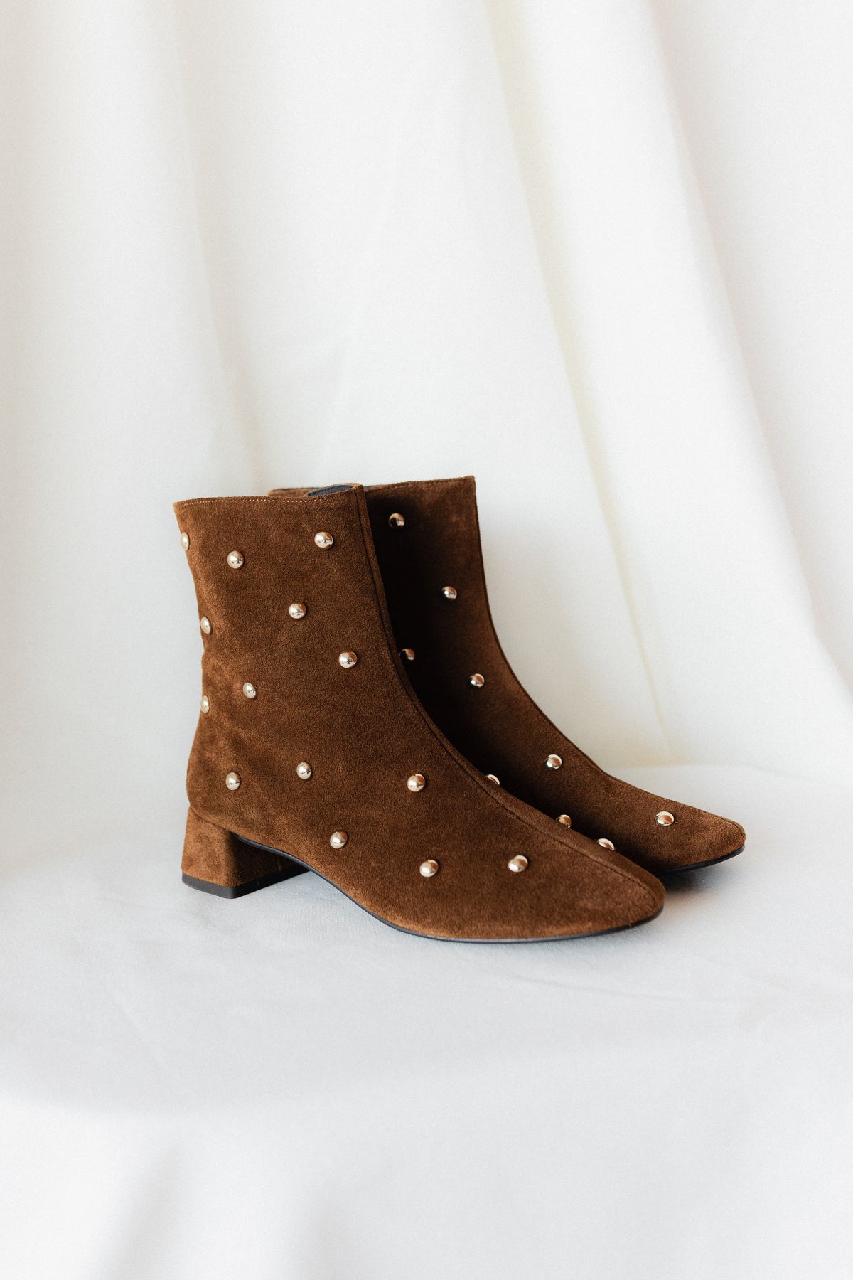 SILVIA BROWN SUEDE BOOT WITH 4CM HEEL
