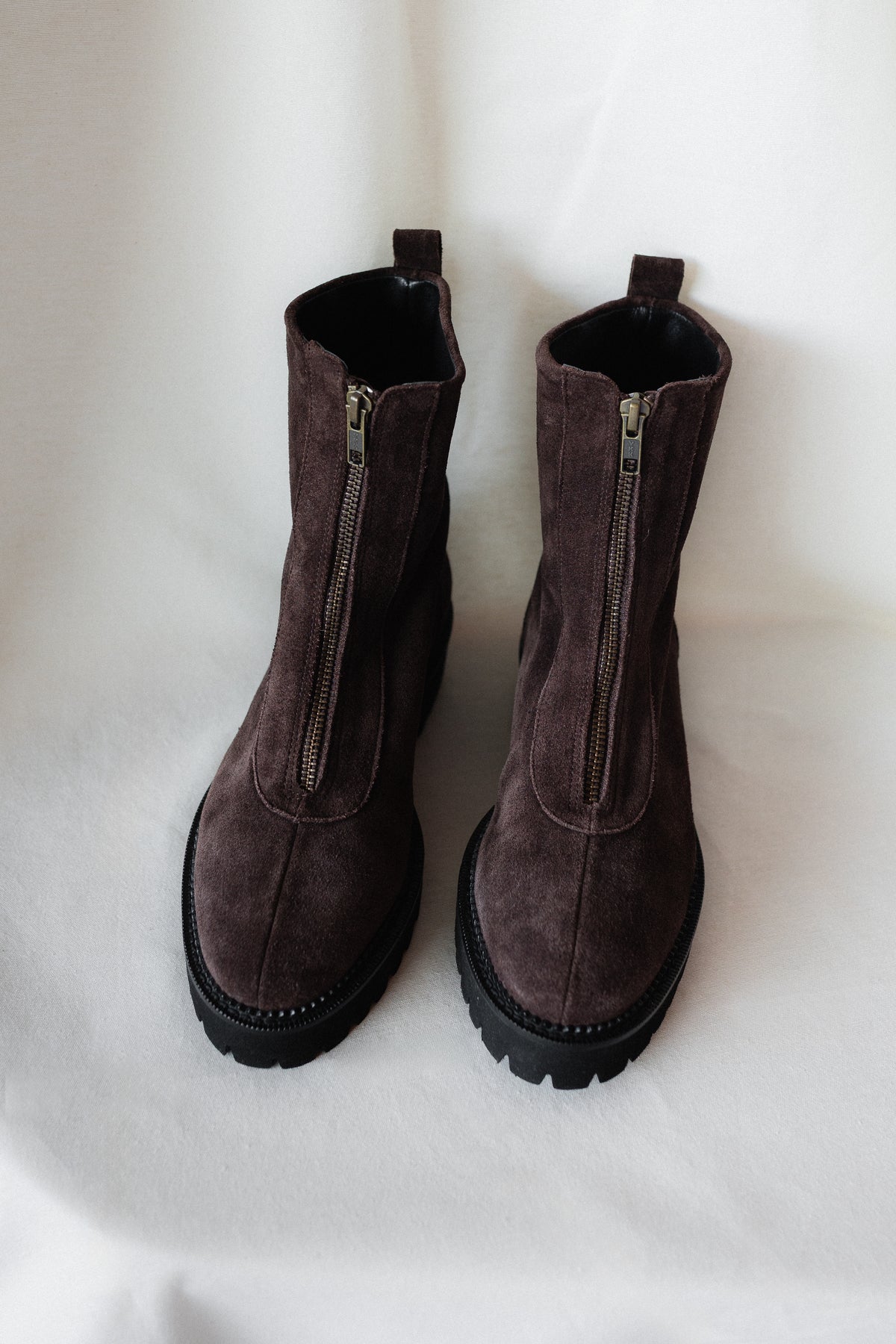 Bota Motera Emma Ante Marrón Tacón 4Cm