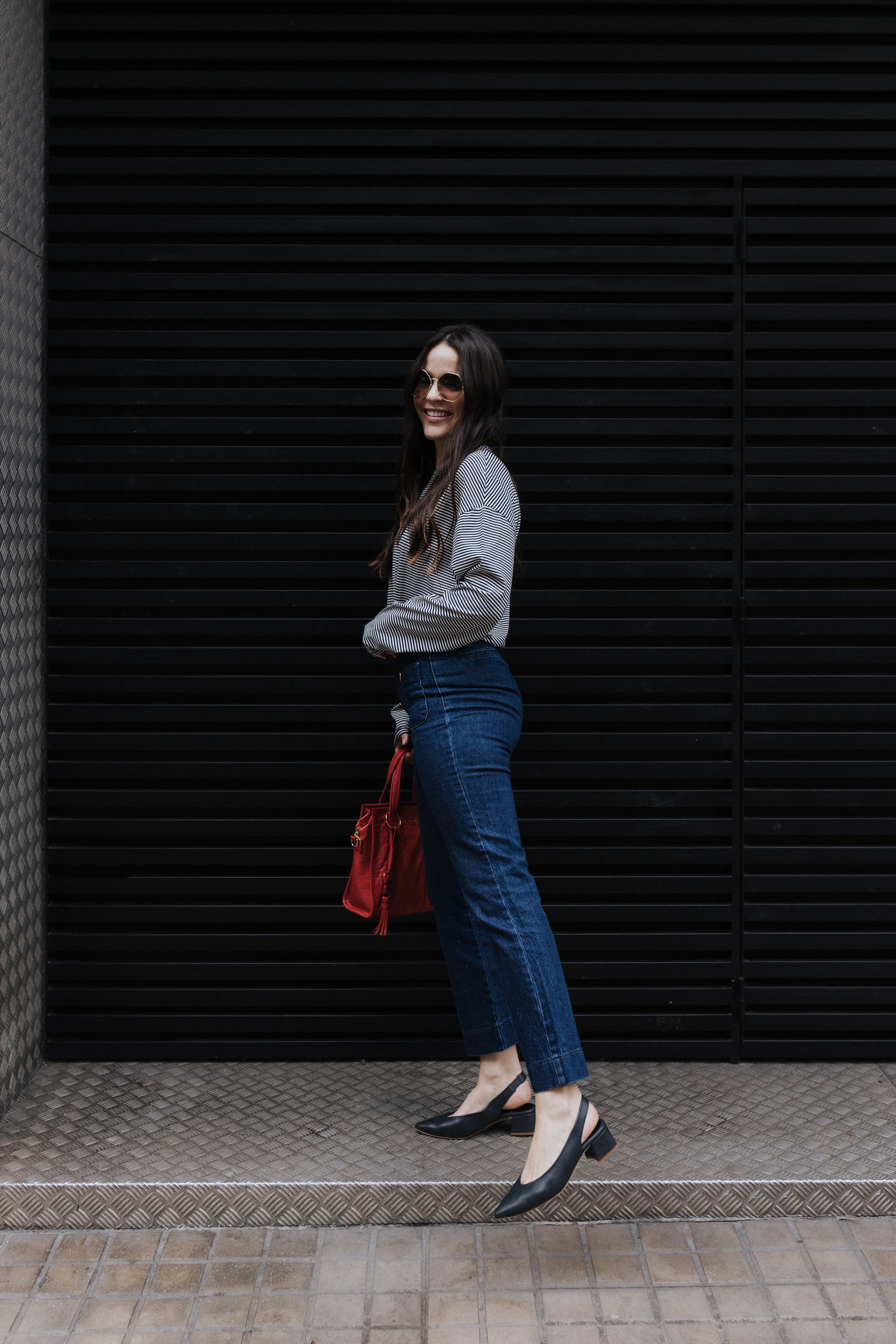 STILETTO GRETA ANTHRACITE LEATHER 4CM HEEL