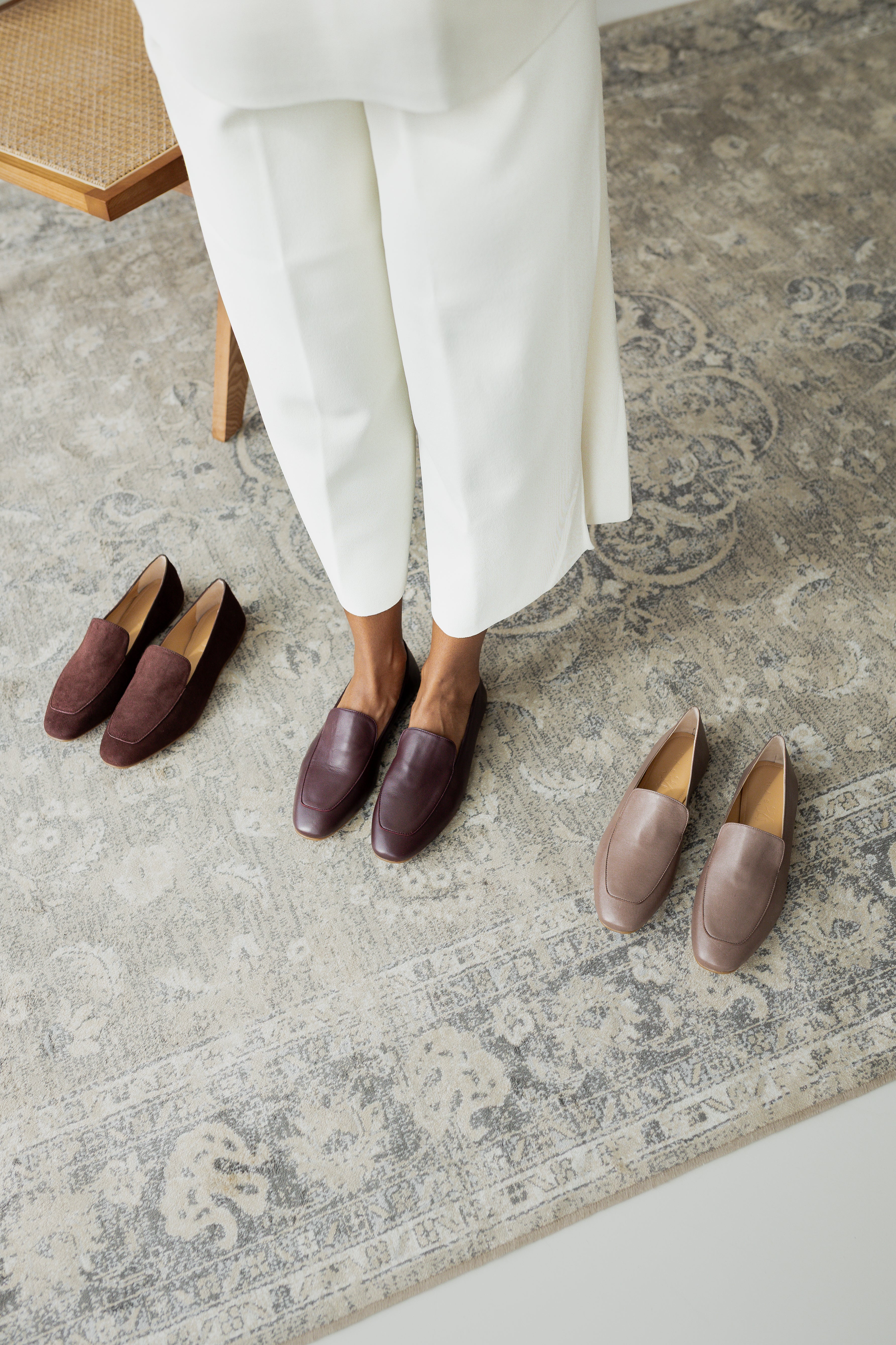 MOCASÍN BLANCA PIEL BURDEOS