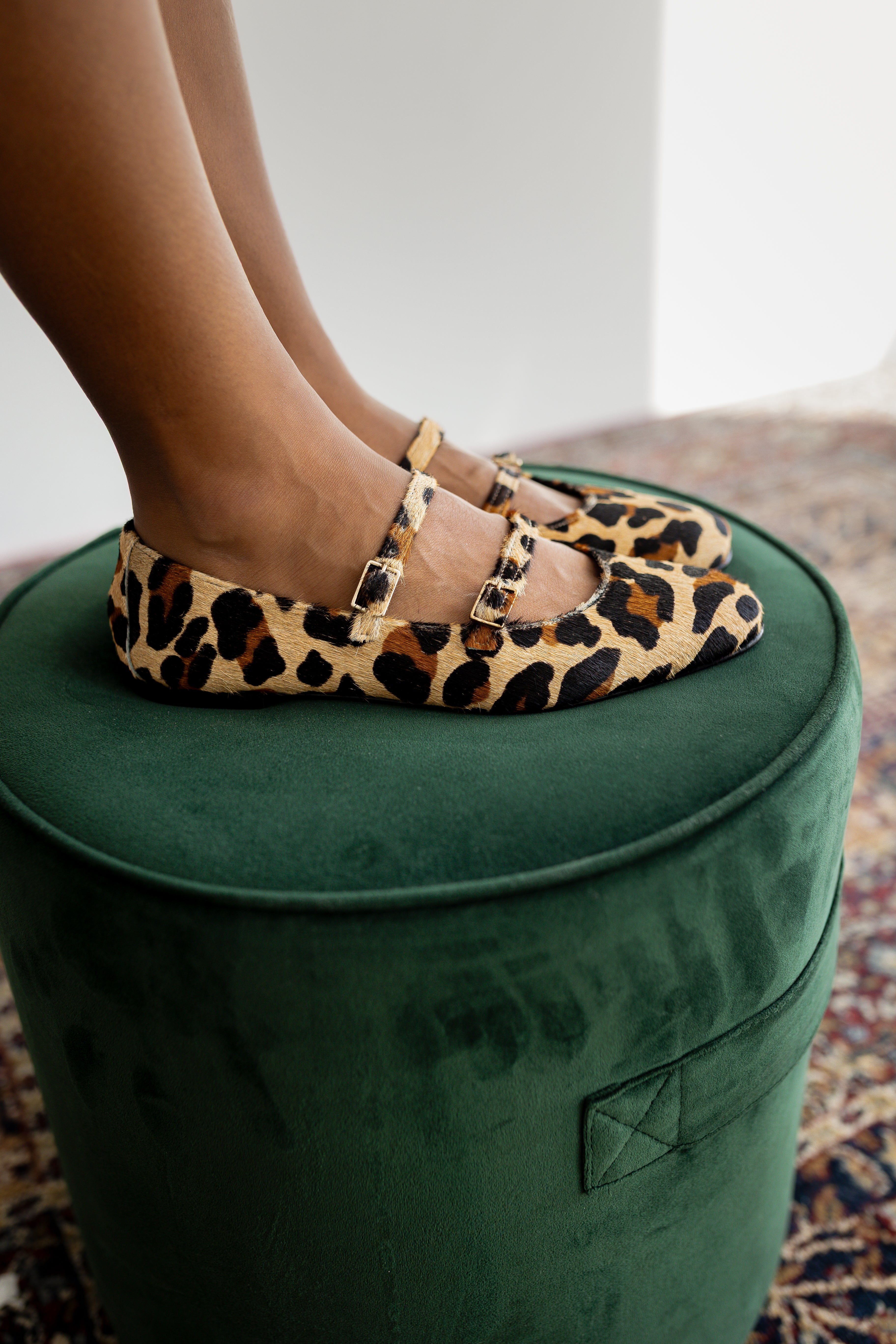 GEMA DANCER WITH LEOPARD FOAL-EFFECT LEATHER