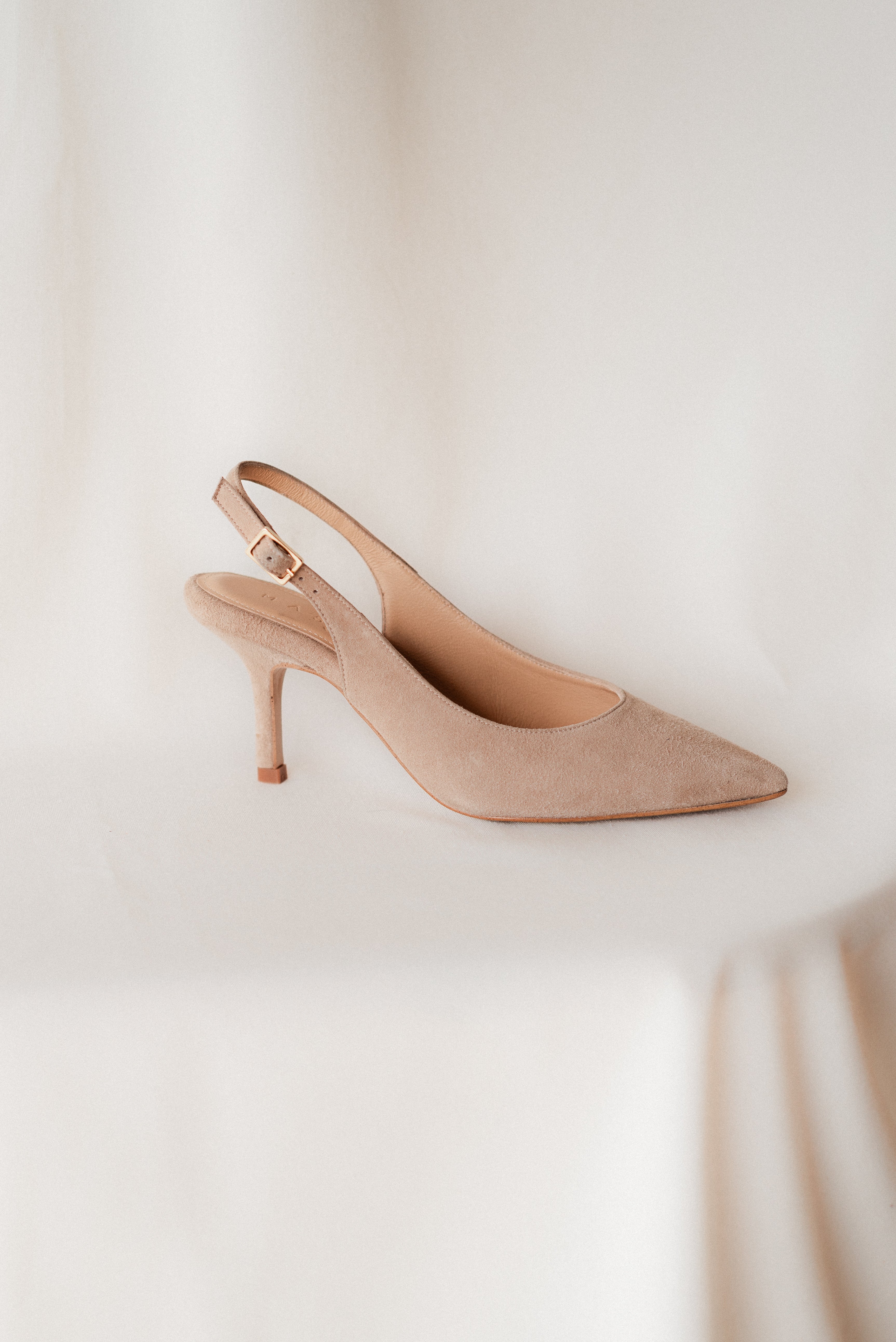 HANNA NATURAL SUEDE 6CM HEEL SLINGBACK STILETTO