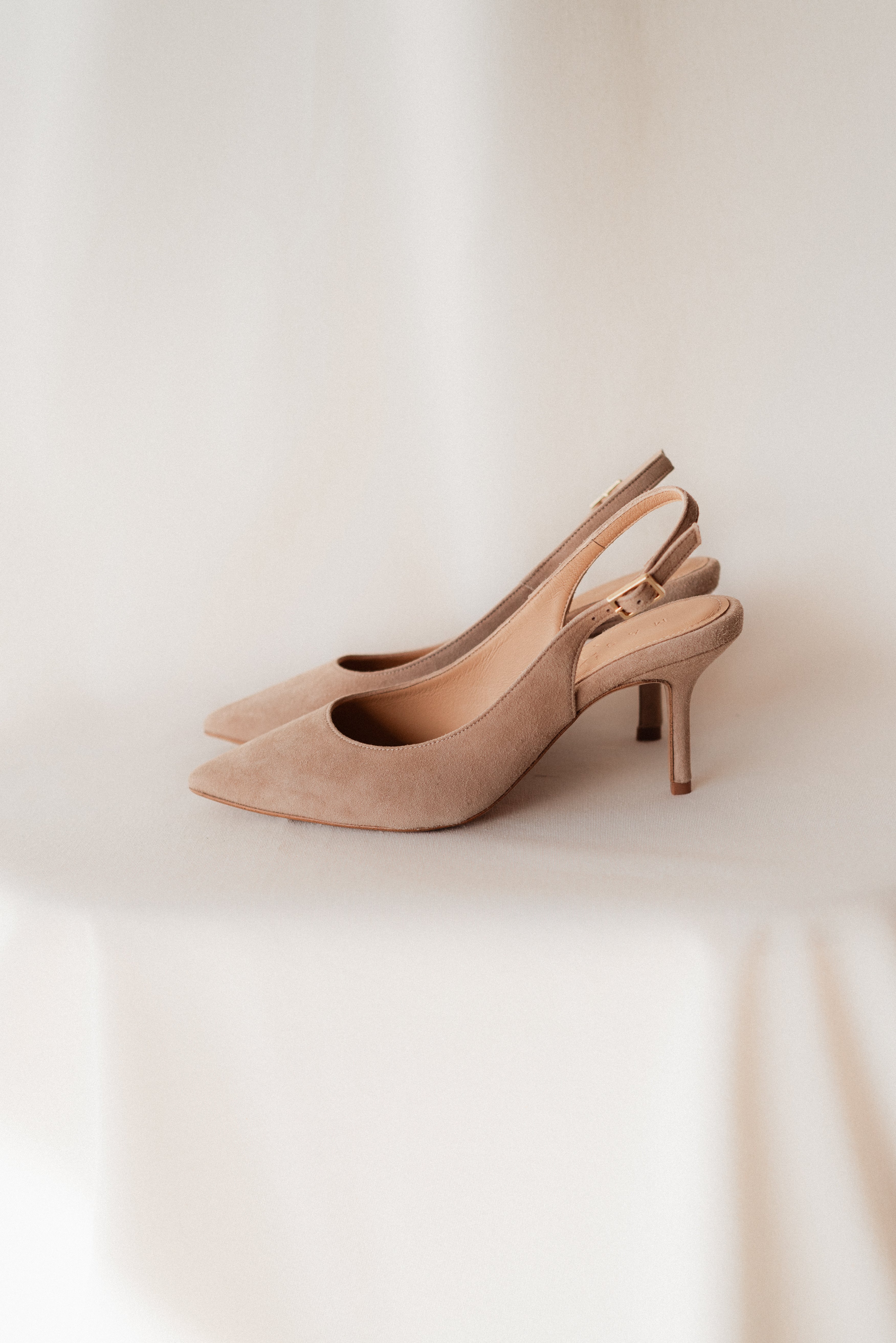HANNA NATURAL SUEDE 6CM HEEL SLINGBACK STILETTO
