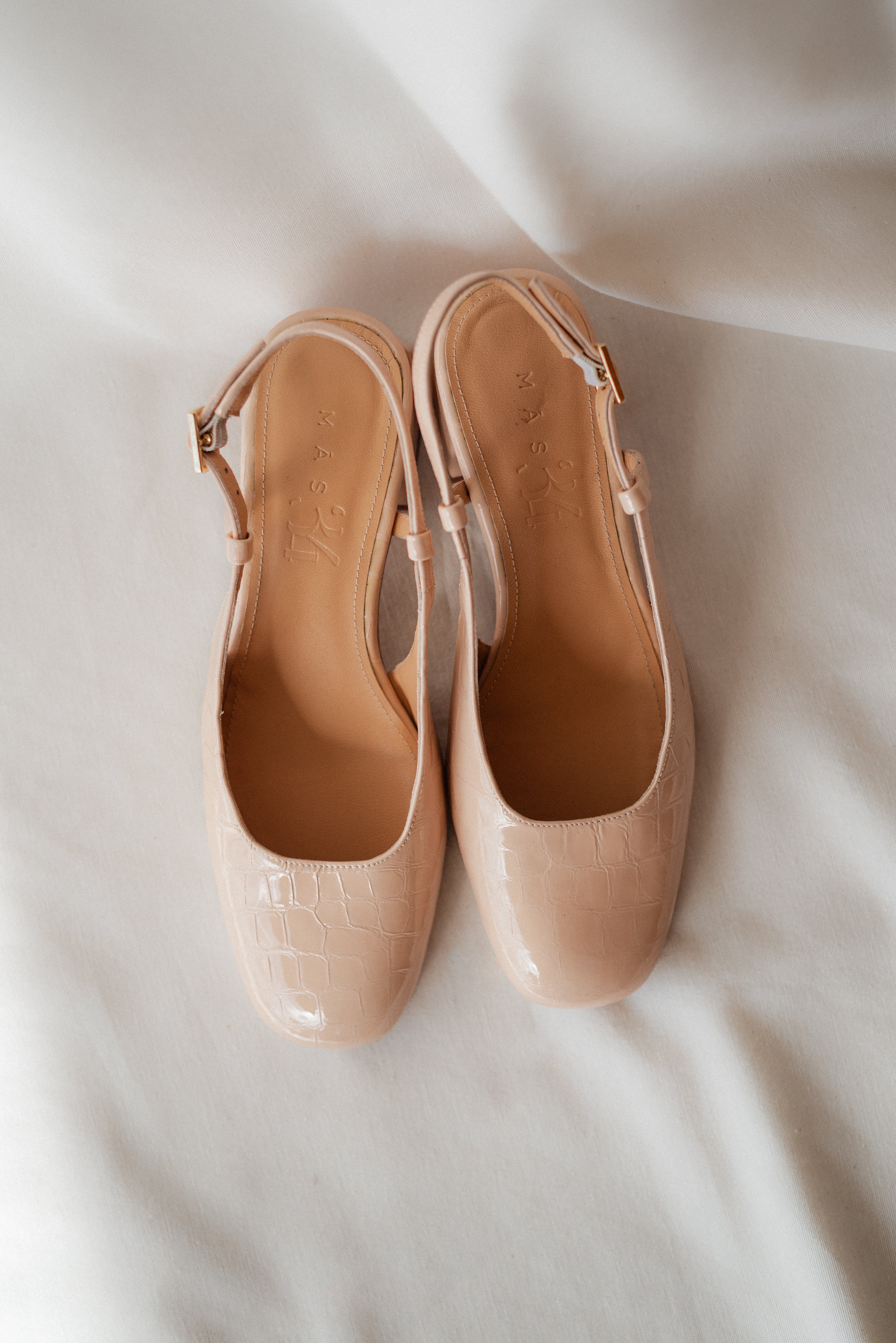 STILETTO LAURA COCO EFFECT LEATHER NUDE PATENT LEATHER 4CM HEEL