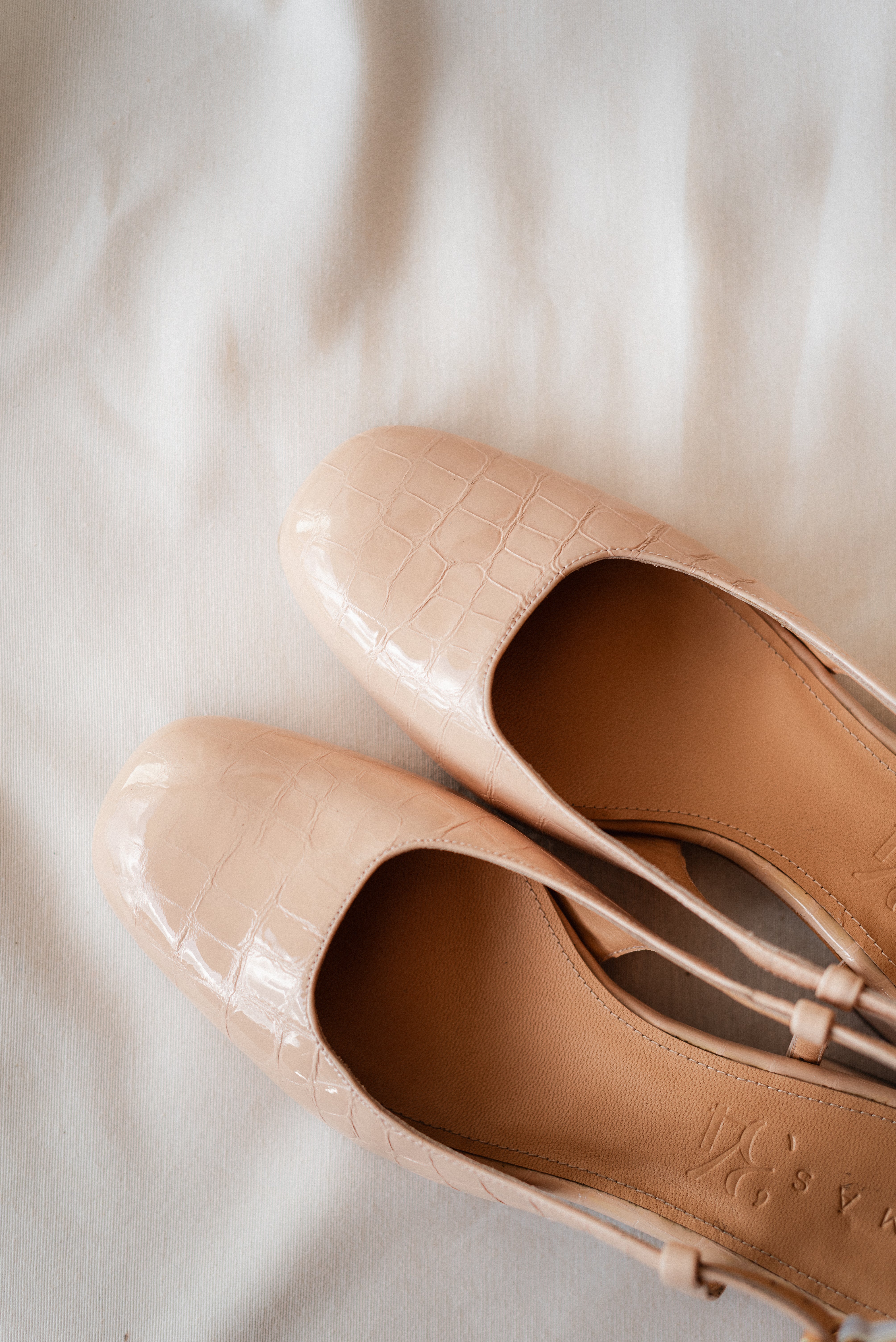 STILETTO LAURA COCO EFFECT LEATHER NUDE PATENT LEATHER 4CM HEEL