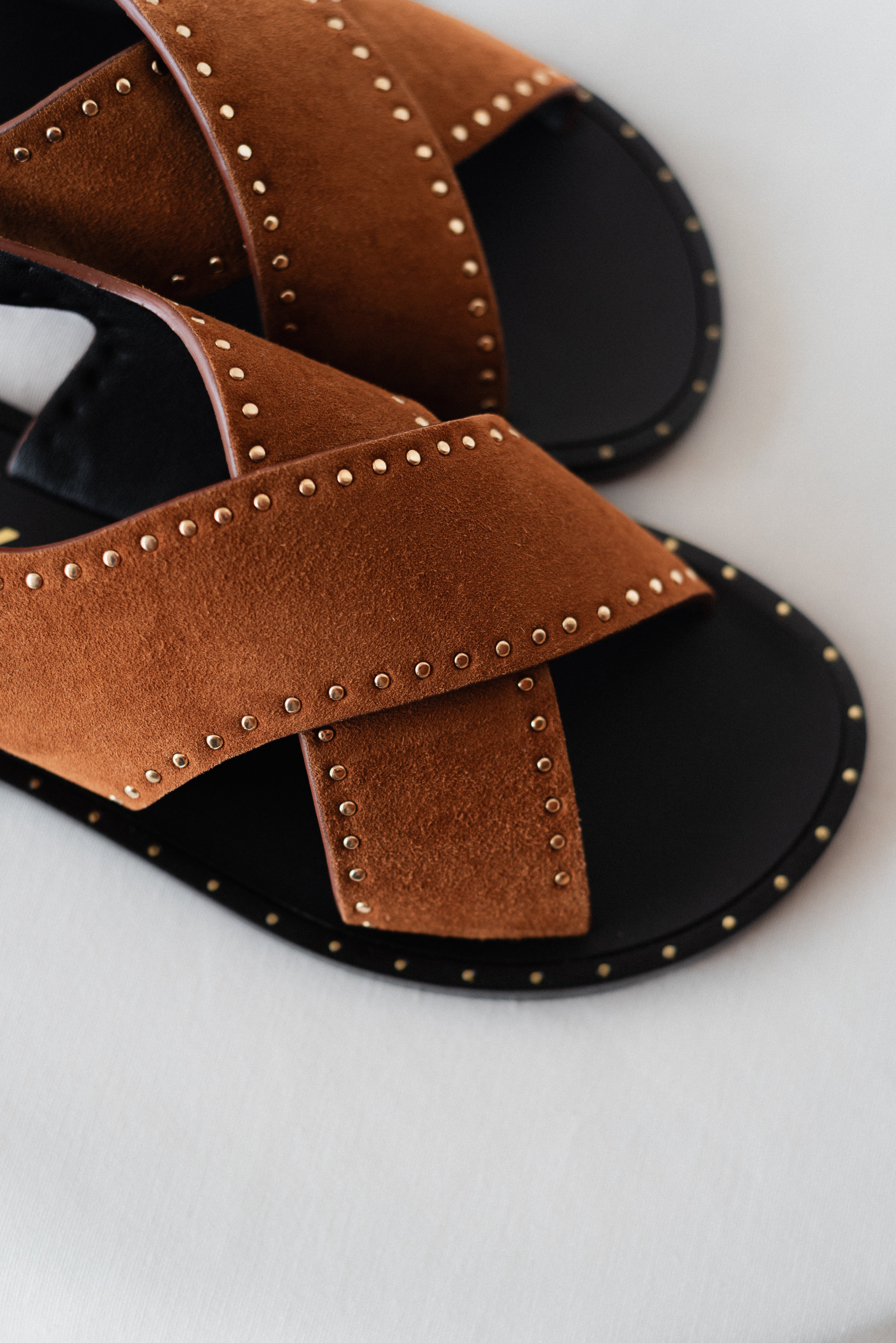 SANDALIA PLANA SOLE ANTE COÑAC