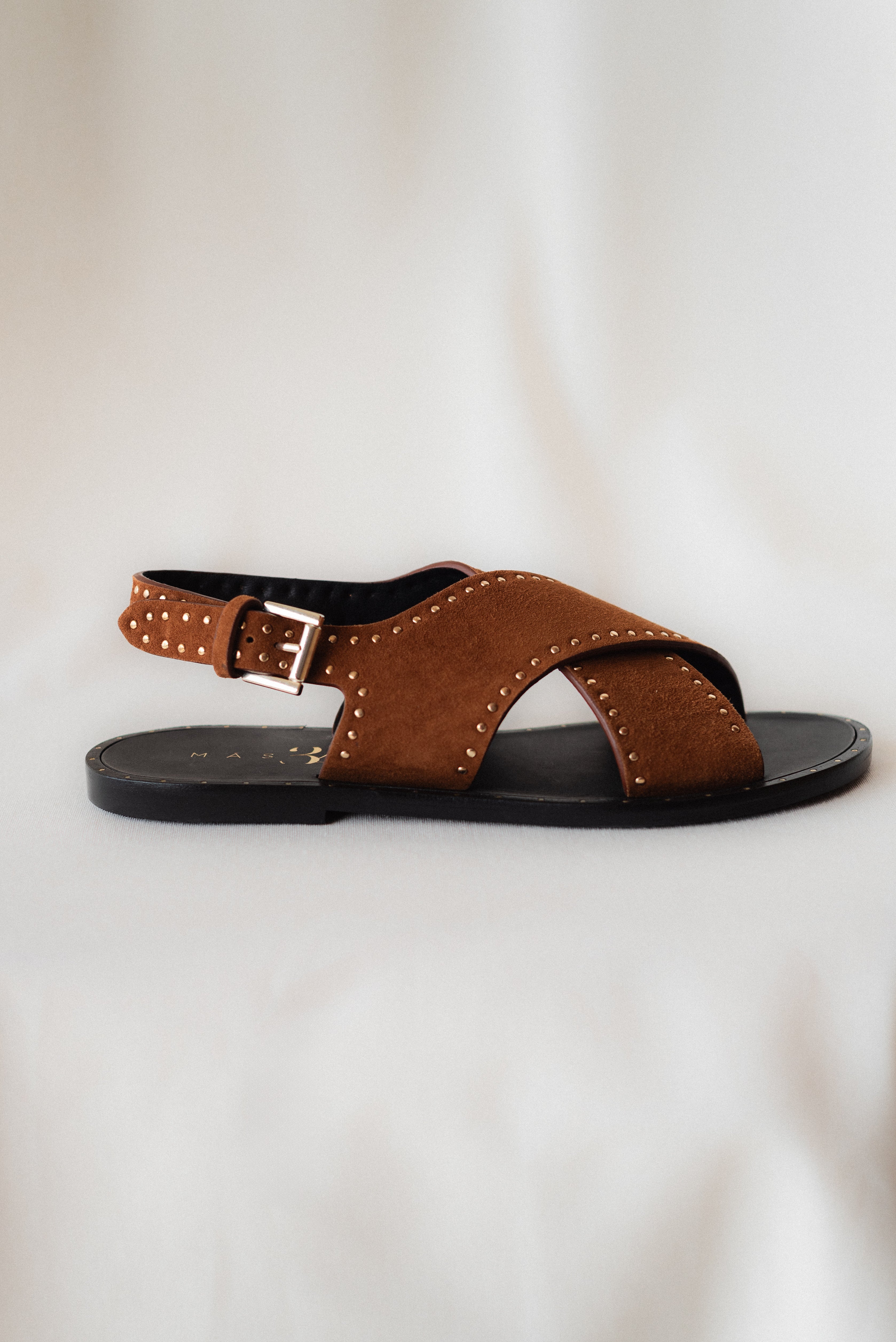 SANDALIA PLANA SOLE ANTE COÑAC