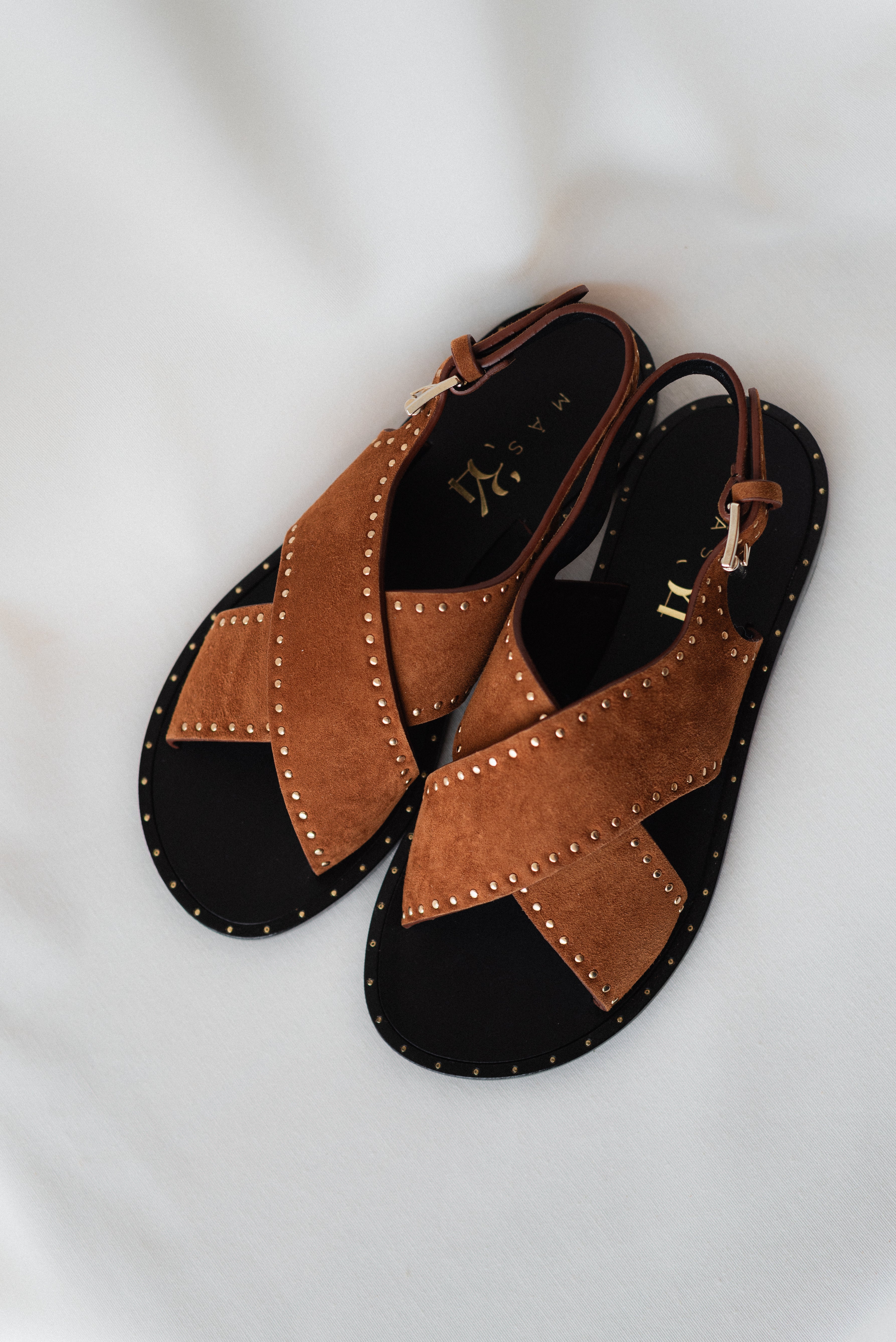 SANDALIA PLANA SOLE ANTE COÑAC