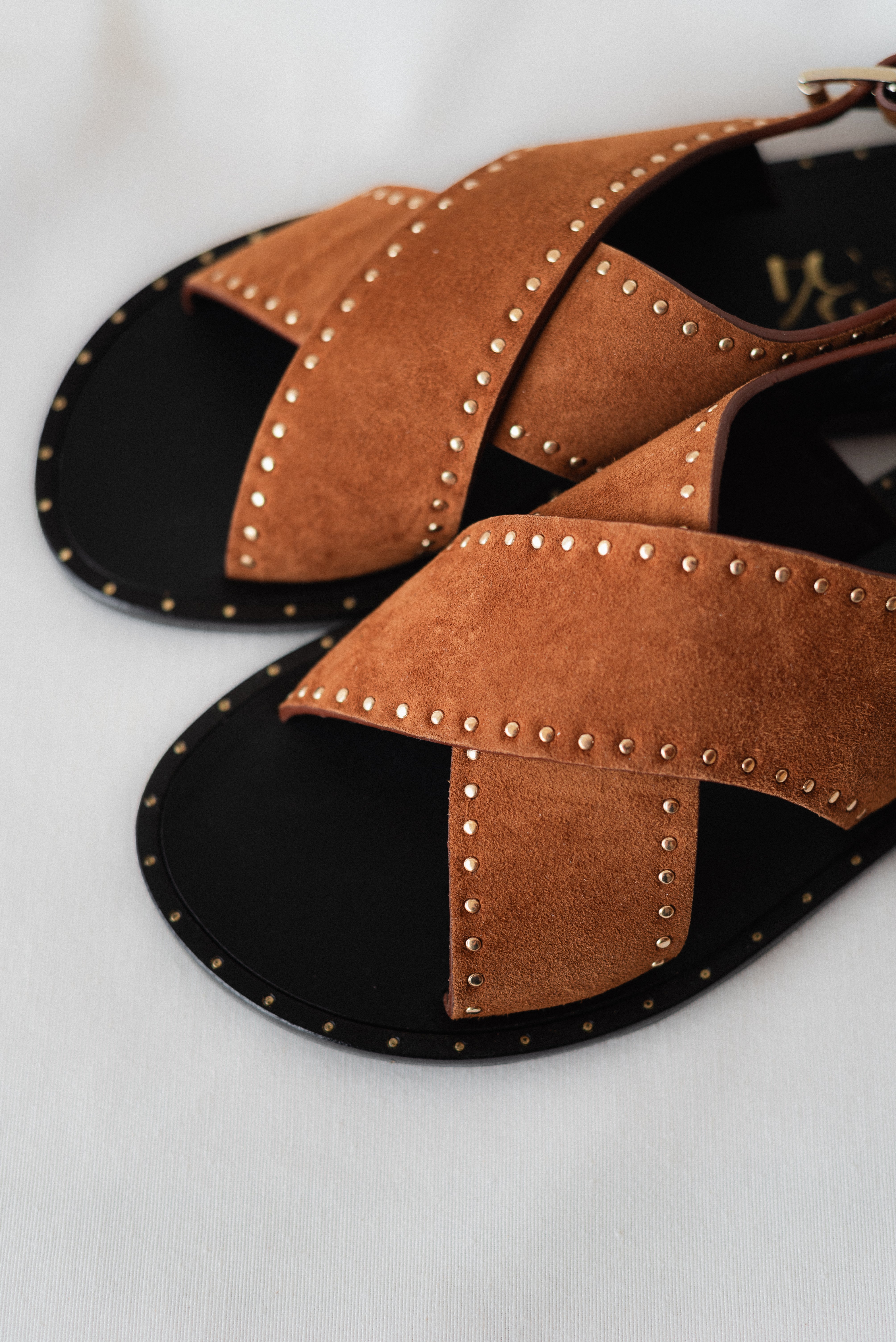 SANDALIA PLANA SOLE ANTE COÑAC