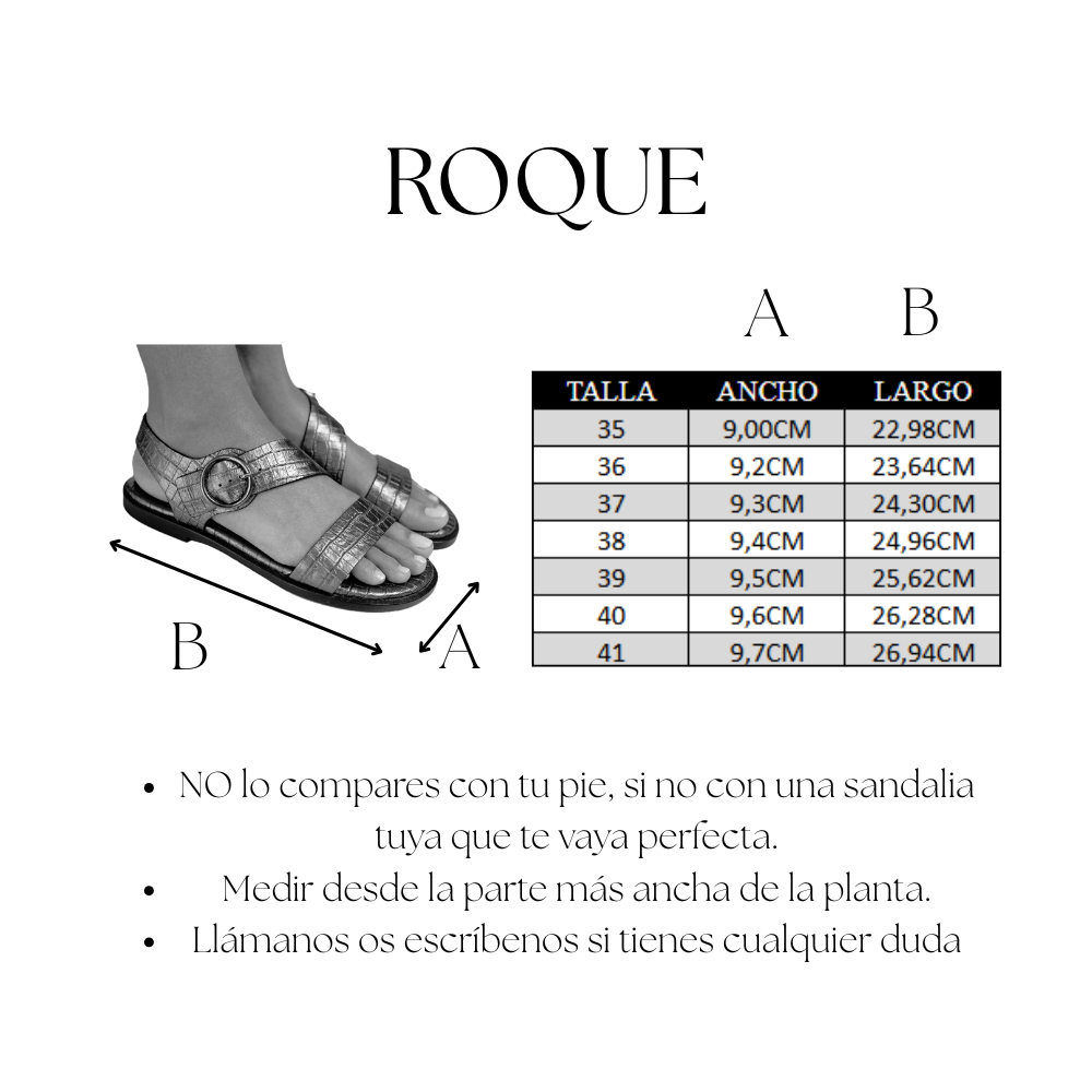 SANDALIA PLANA ROQUE PIEL EFECTO COCO LAMINADO ORO