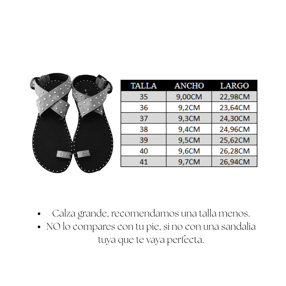 SANDALIA PLANA PABLO PIEL NEGRA