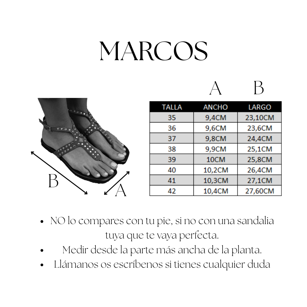 SANDALIA PLANA MARCOS ANTE NEGRO