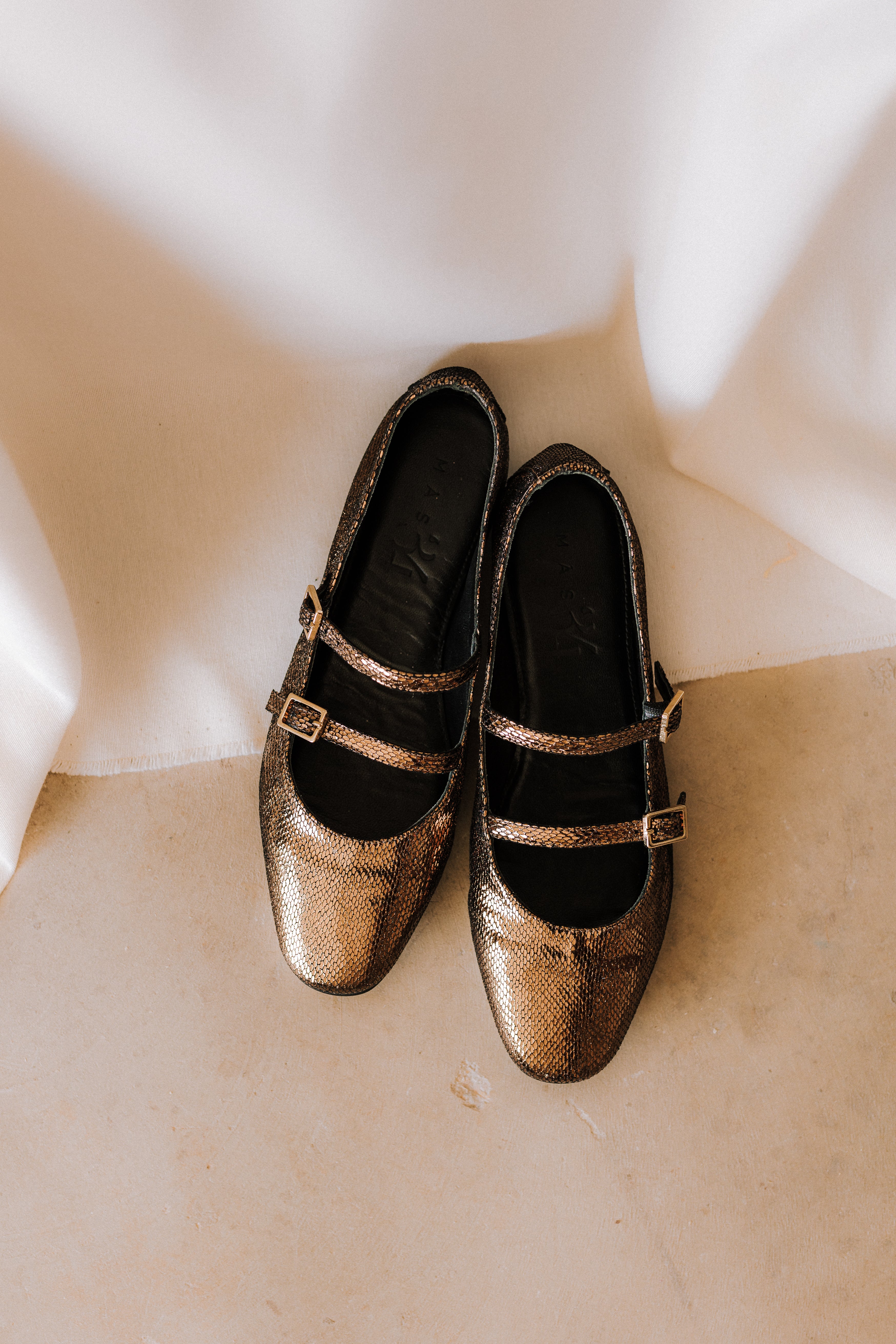 BALLERINA GEM LEATHER LAMINATED COPPER